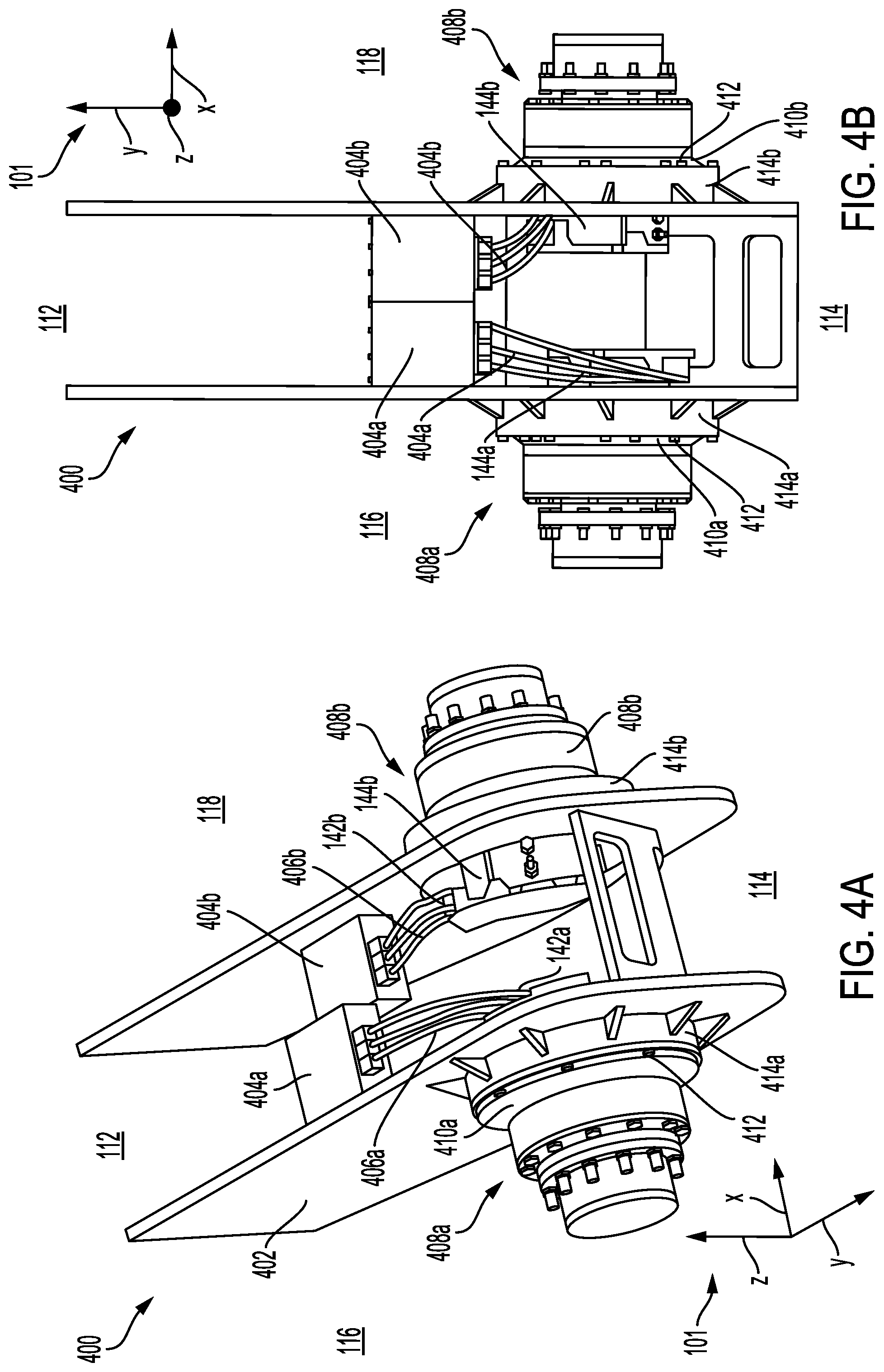Patent US12139019 Figure 4 – Electric wheel end driveline systems and methods
