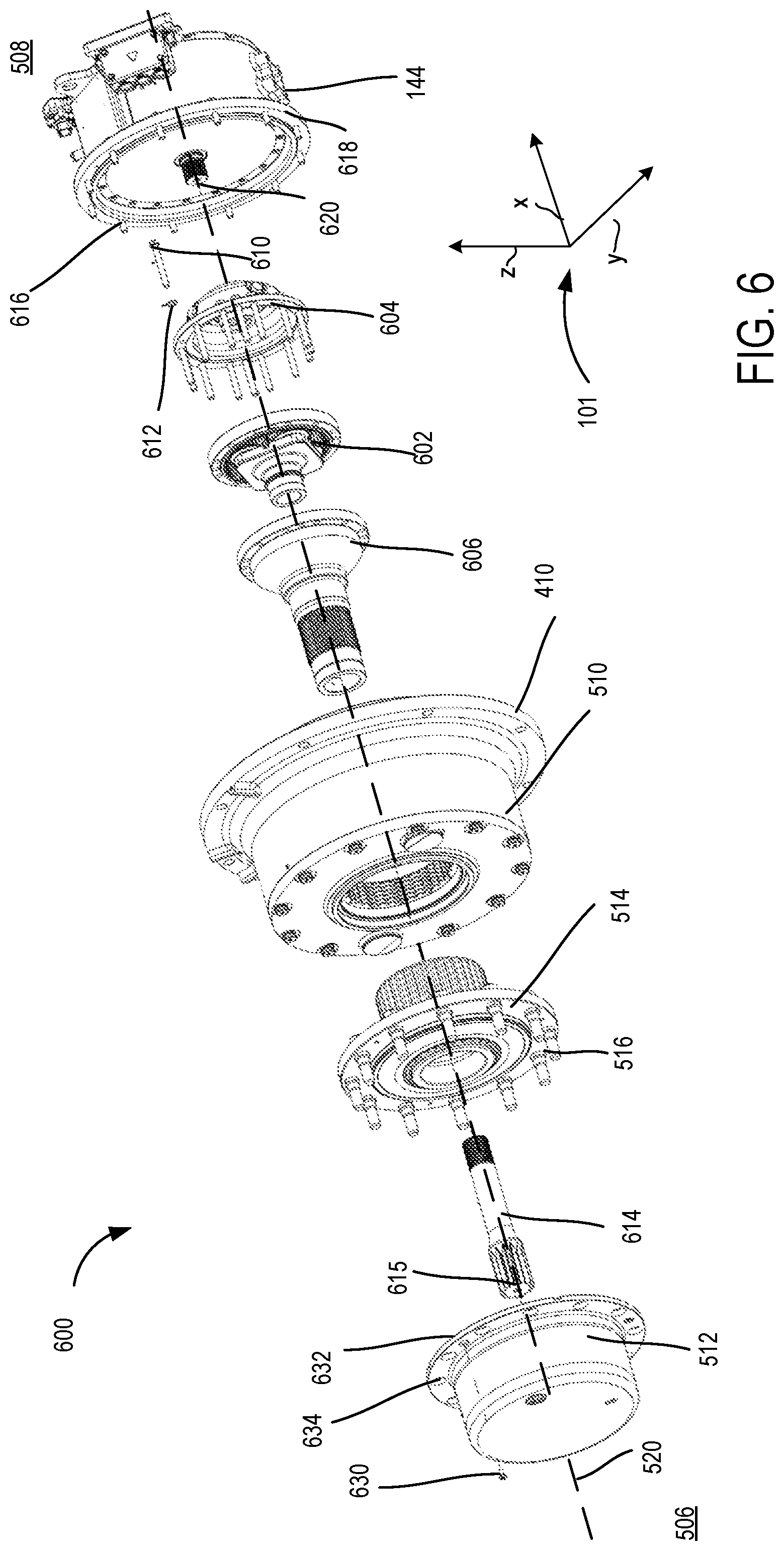 Patent US12139019 Figure 6 – Electric wheel end driveline systems and methods