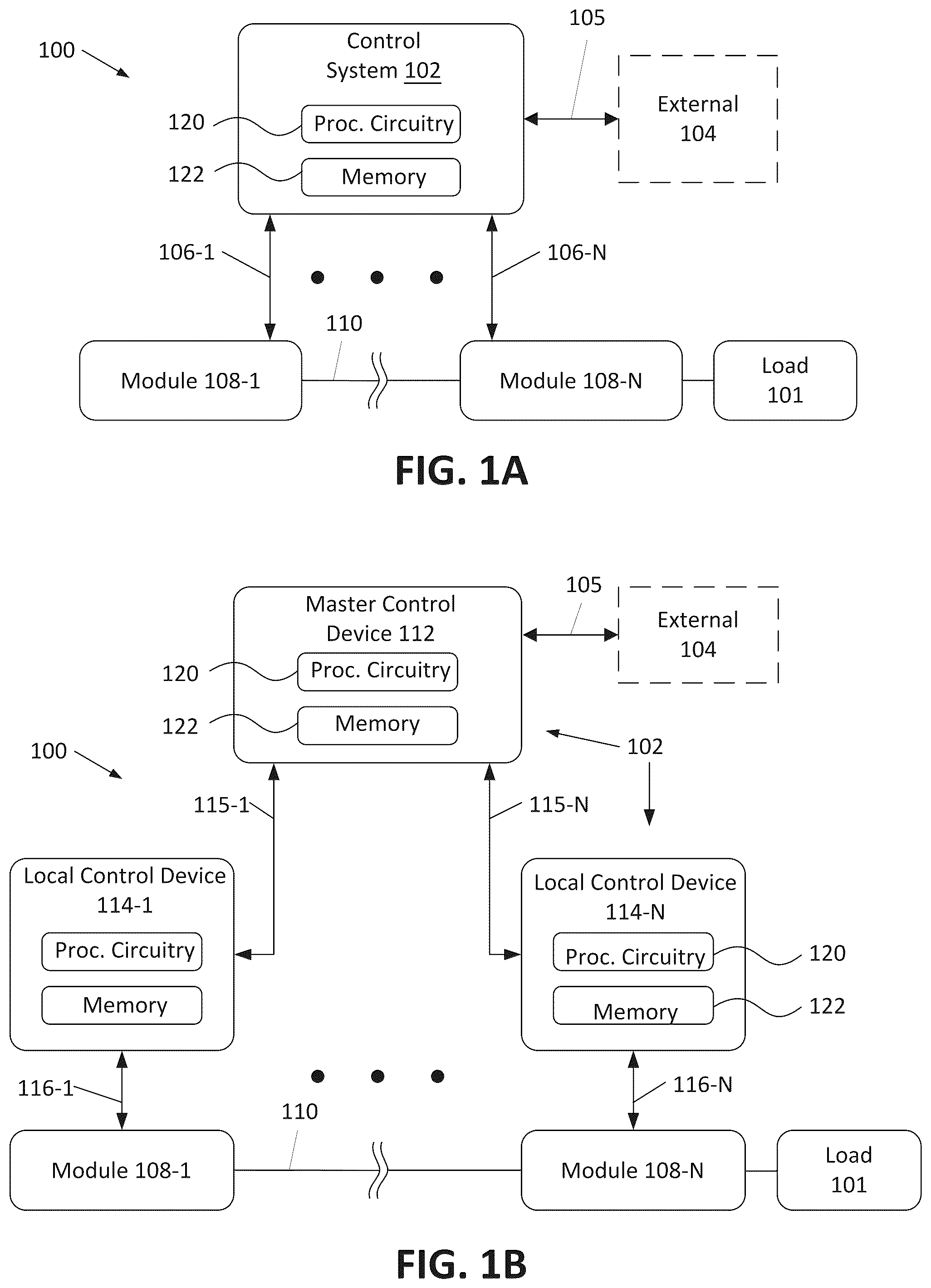 Patent US12139024 Figure 1 – Systems, devices, and methods for module-based cascaded energy systems