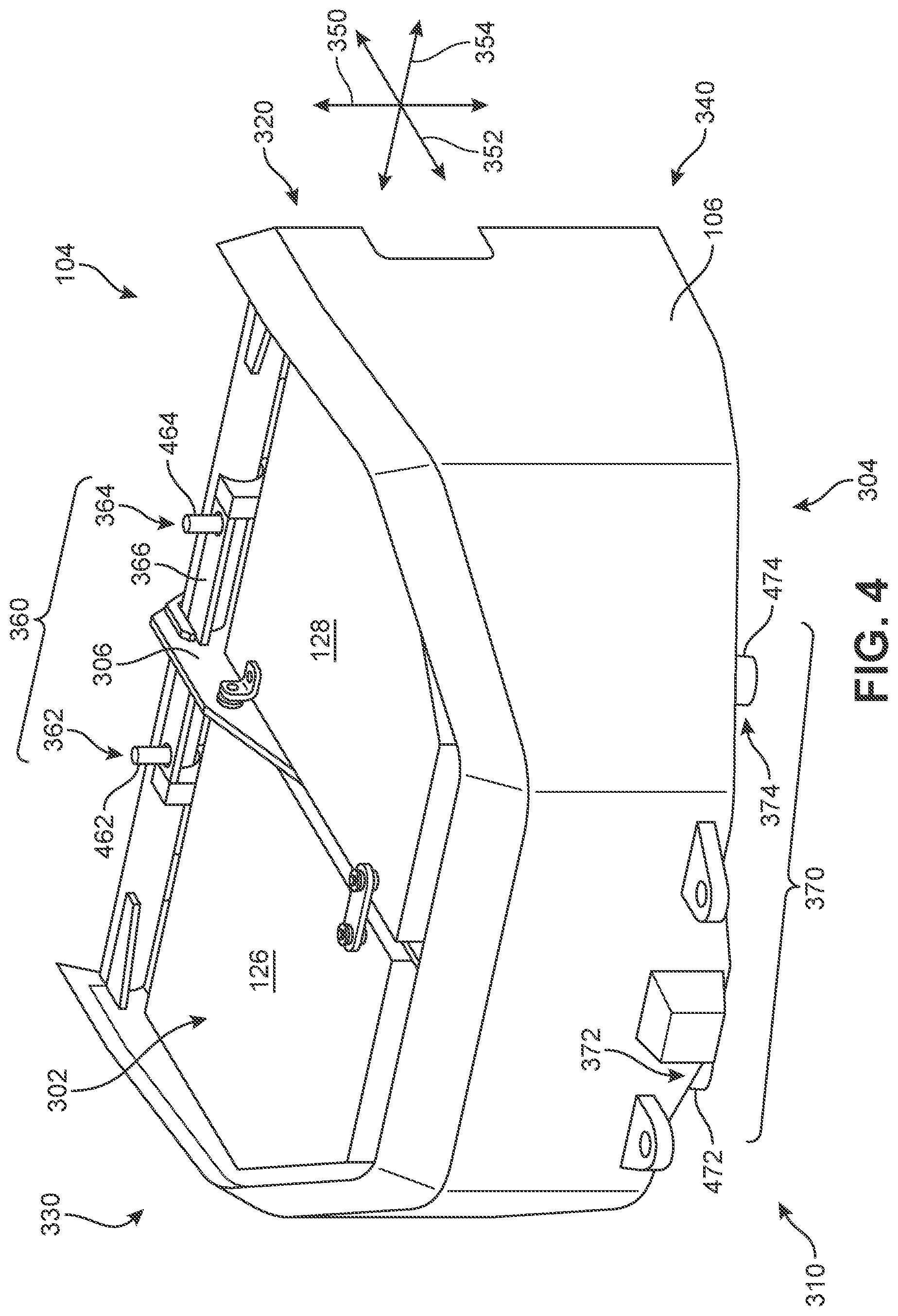 Patent US12139025 Figure 4 – Battery assembly stabilization mechanism