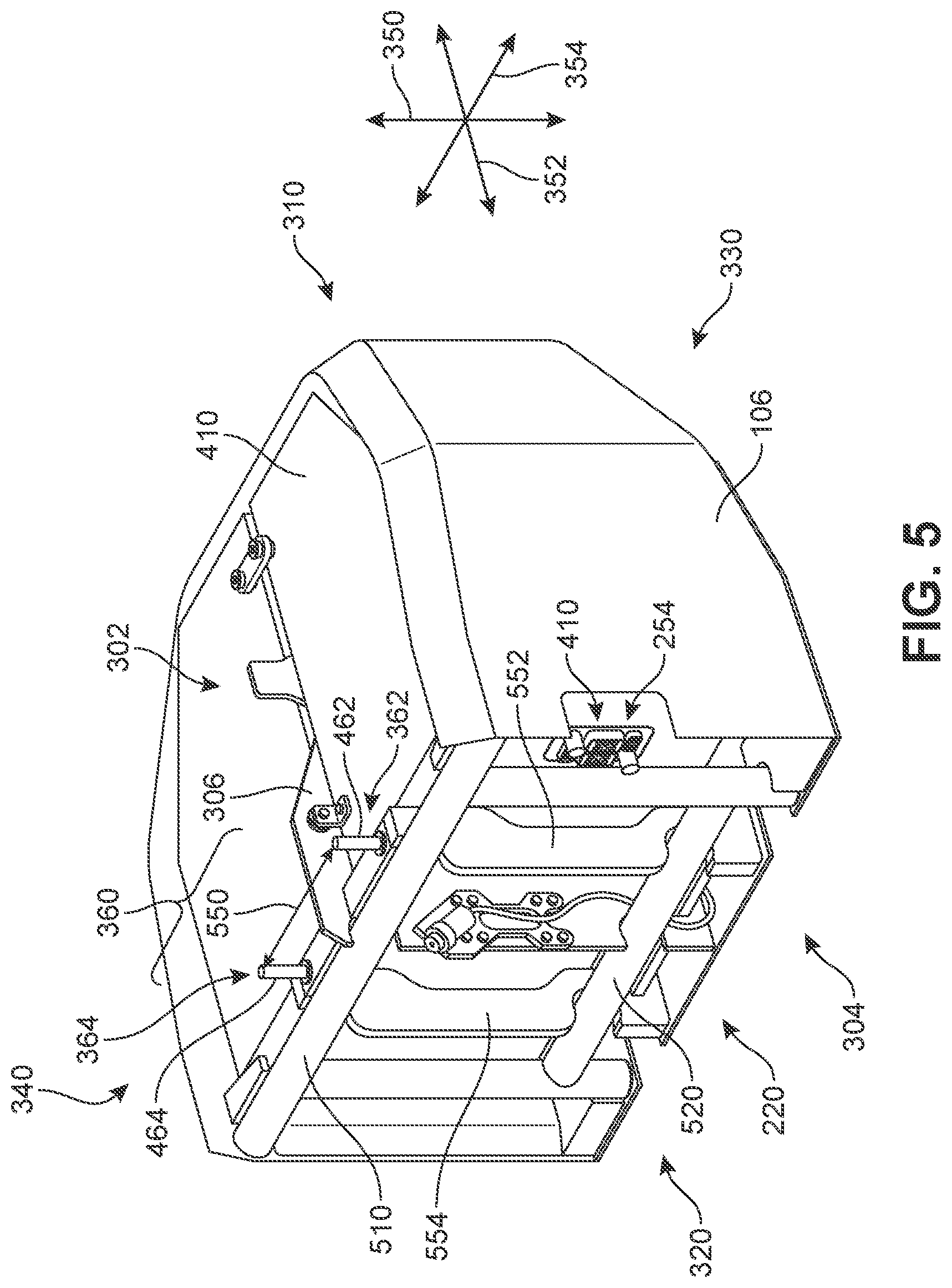Patent US12139025 Figure 5 – Battery assembly stabilization mechanism