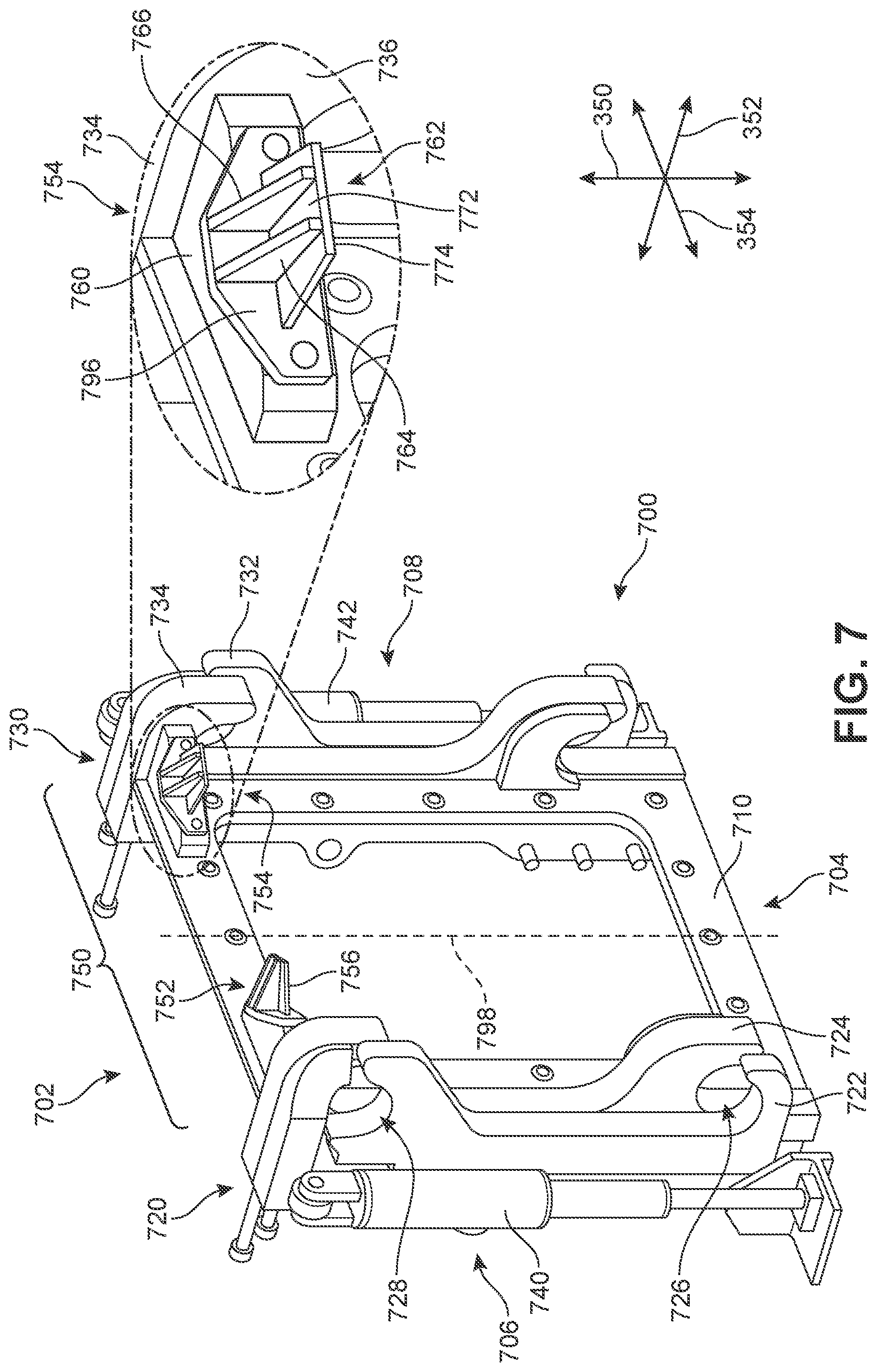 Patent US12139025 Figure 7 – Battery assembly stabilization mechanism
