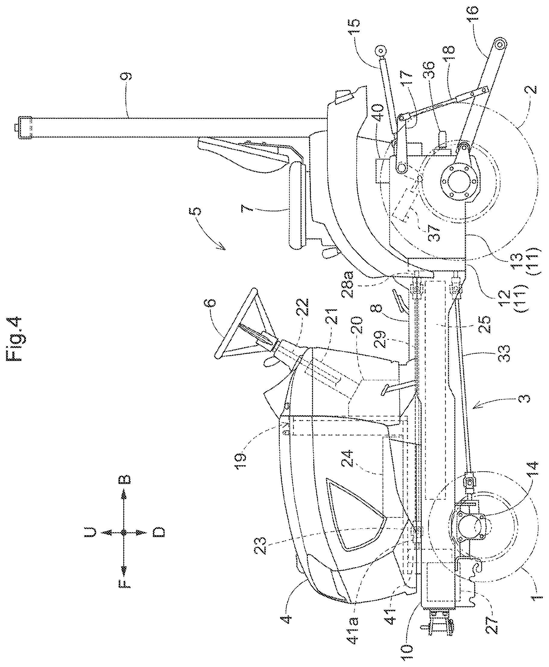 Patent US12139026 Figure 4 – Work vehicle