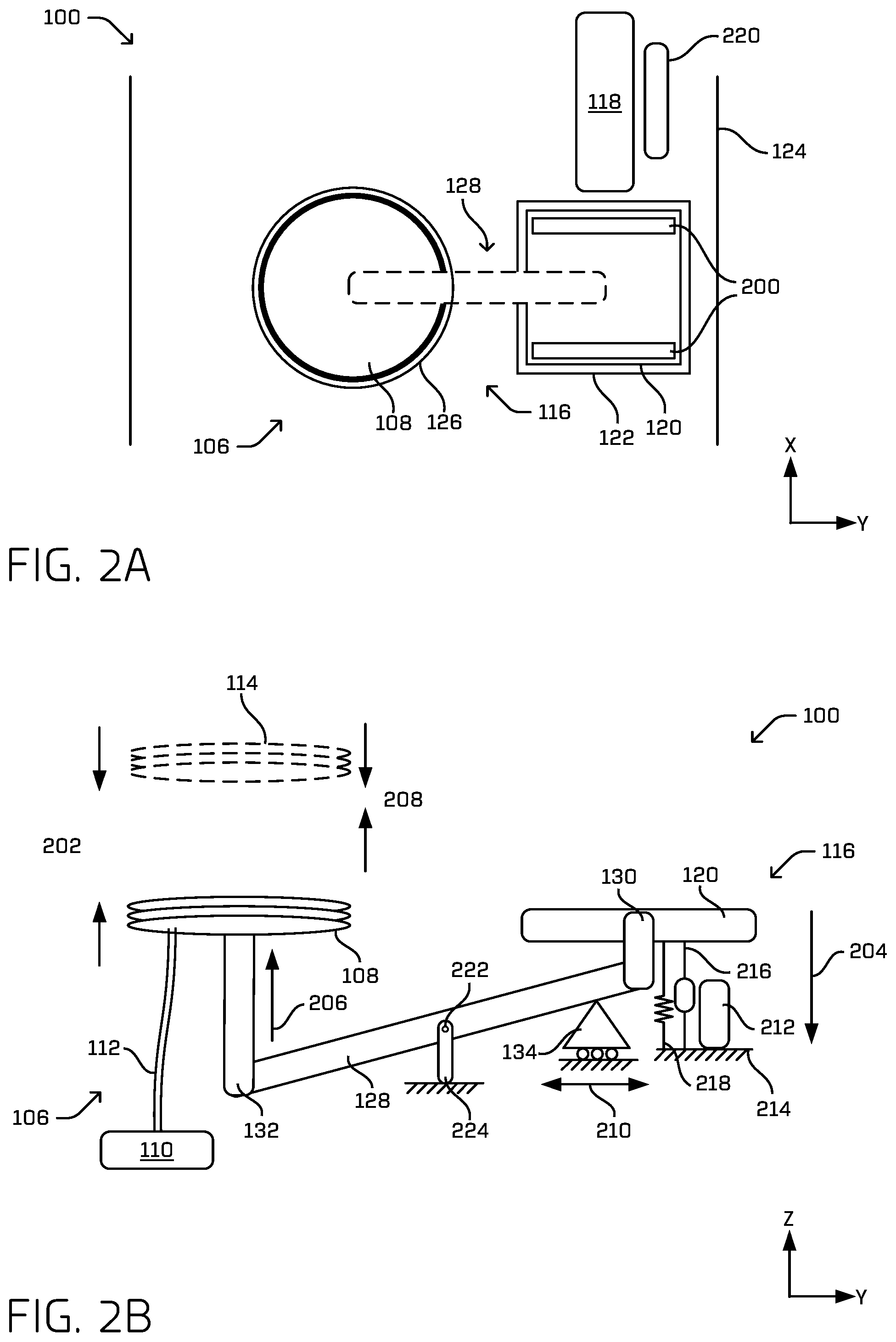 Patent US12139030 Figure 2 – Lift mechanism for aligning charging elements to charge vehicle