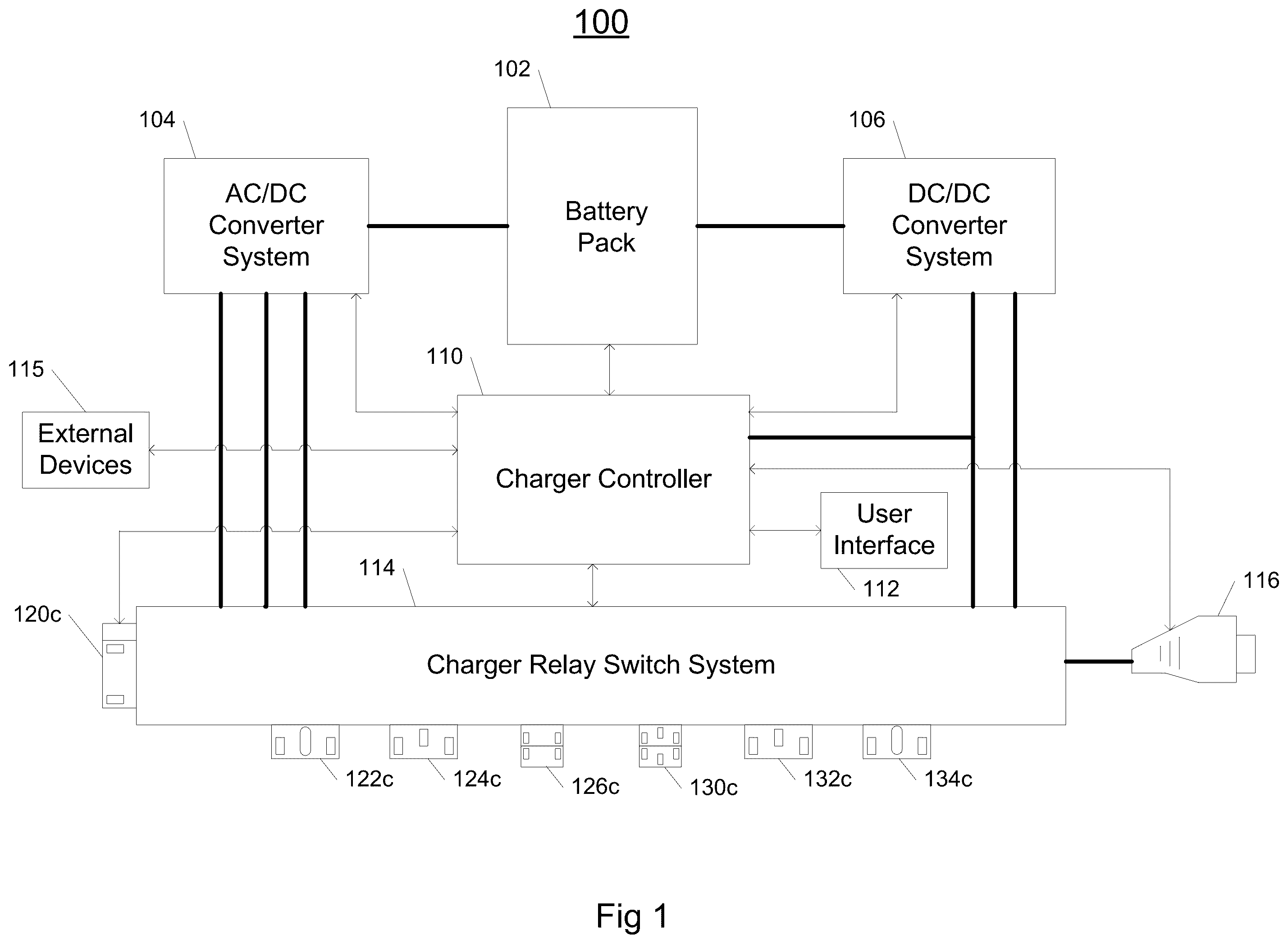 Patent US12139031 Figure 1 – Charging system employing battery storage
