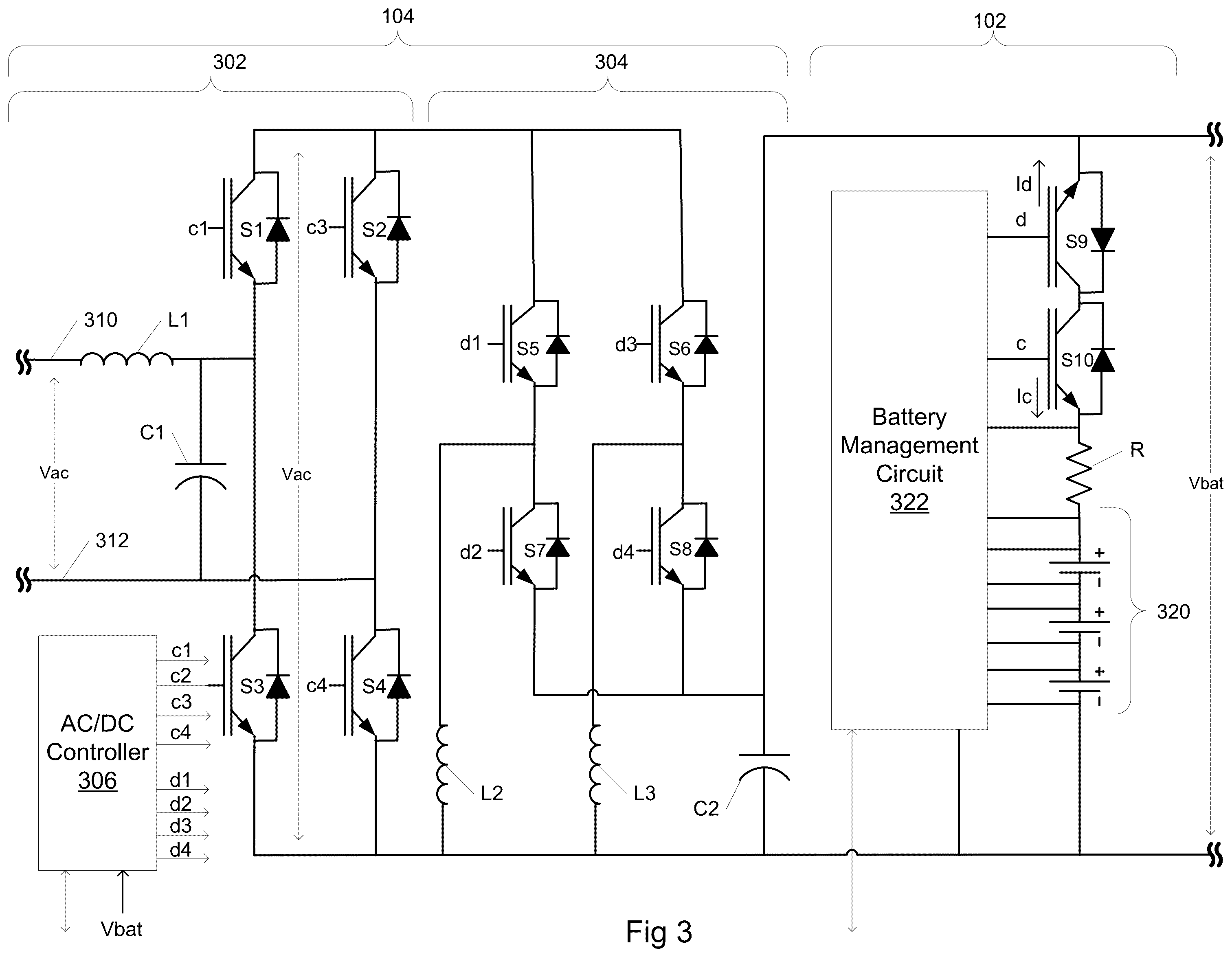 Patent US12139031 Figure 3 – Charging system employing battery storage