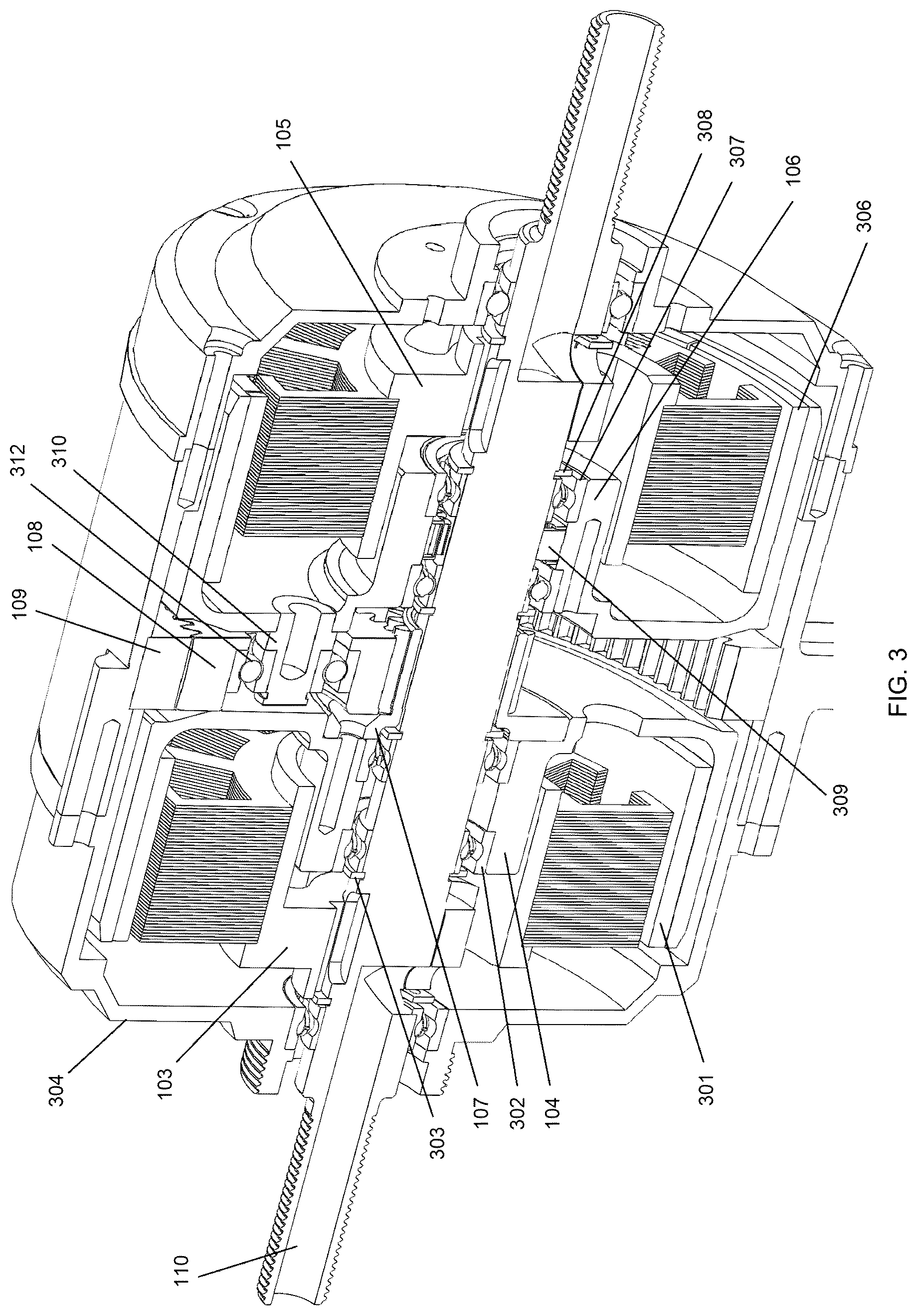 Patent US12139038 Figure 3 – Electromechanical drive apparatus, braking systems, and battery management systems