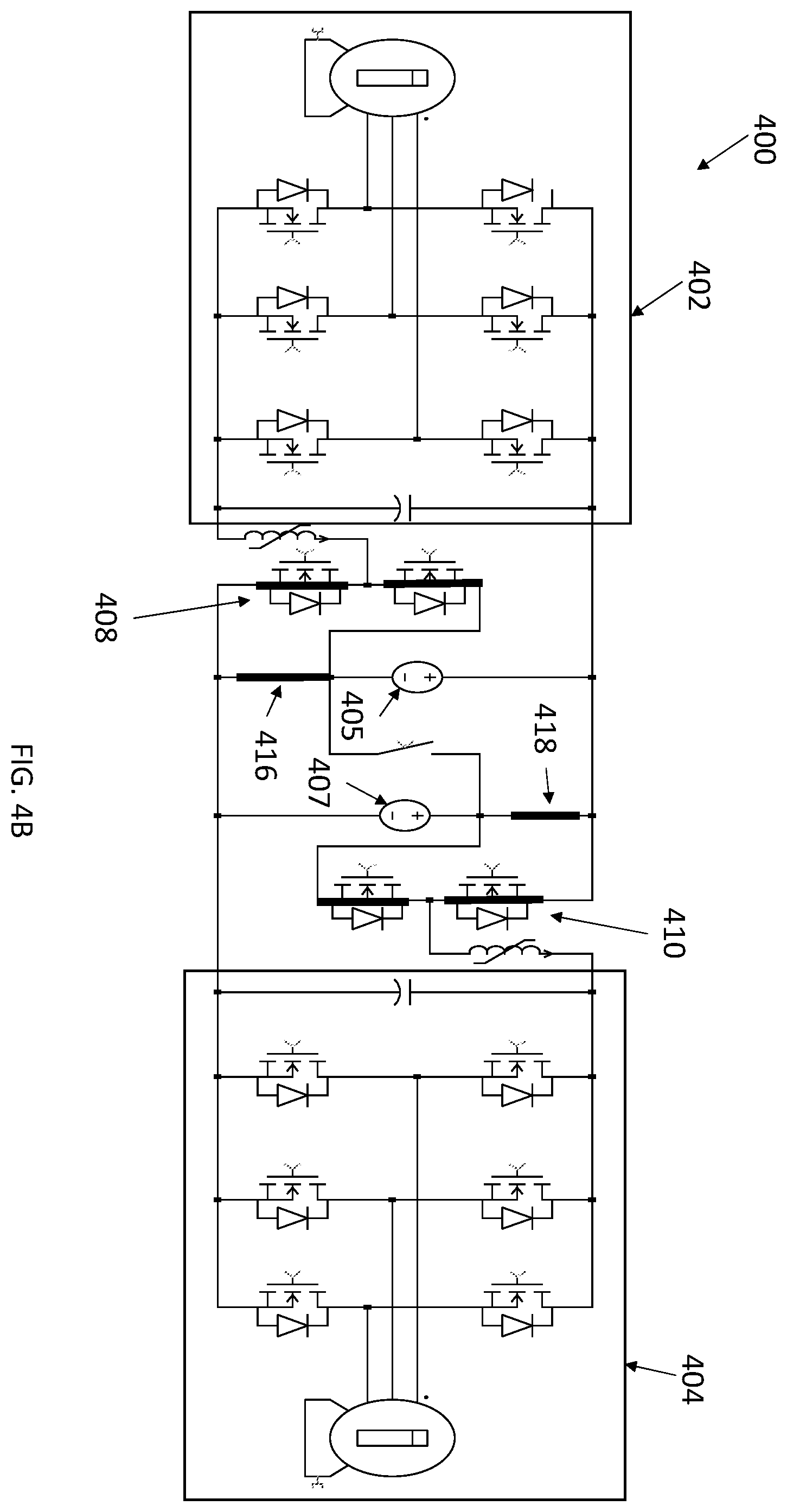 Patent US12139040 Figure 5 – Electric drive with dual-energy storage and variable inverter input
