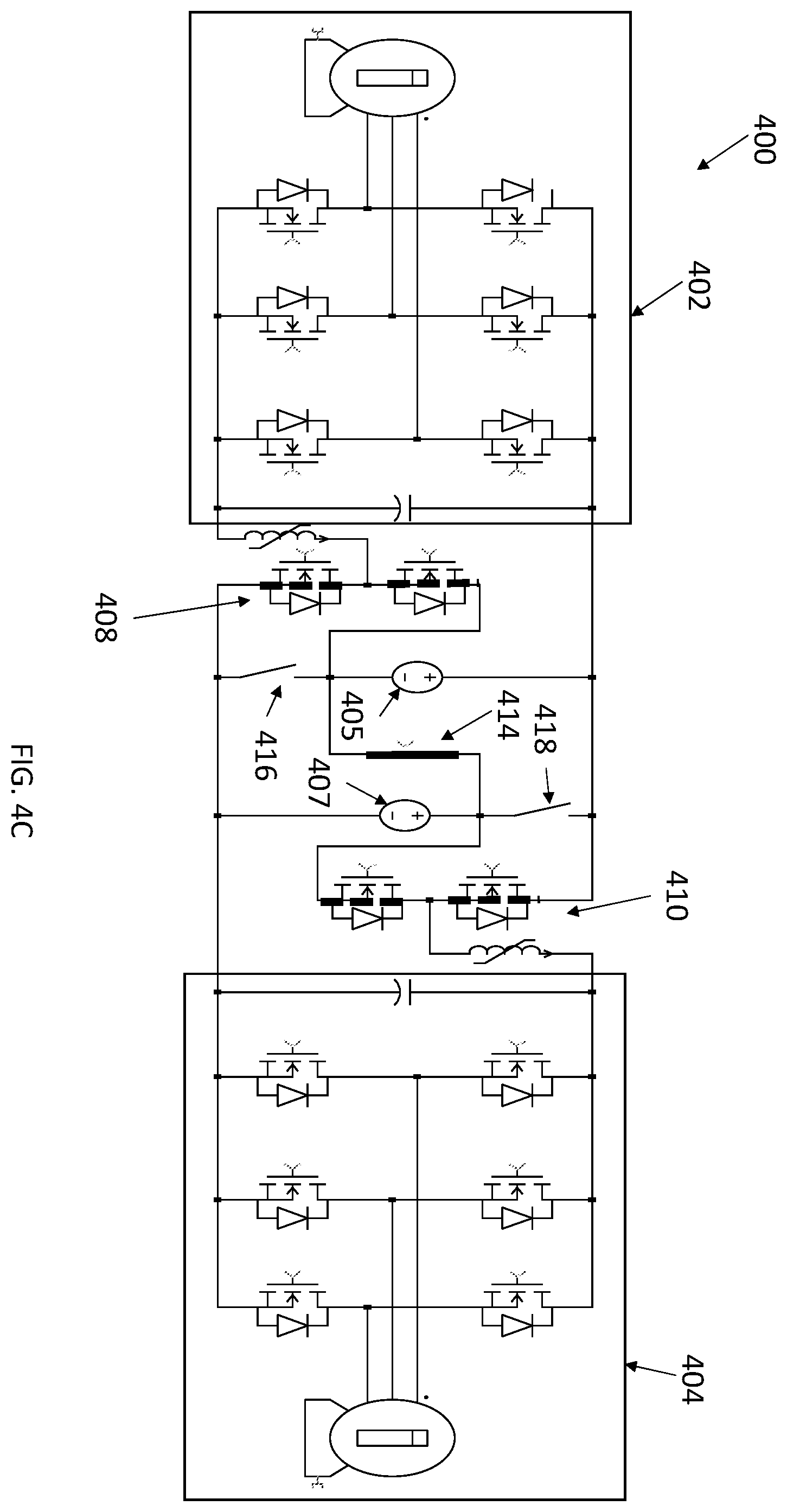 Patent US12139040 Figure 6 – Electric drive with dual-energy storage and variable inverter input