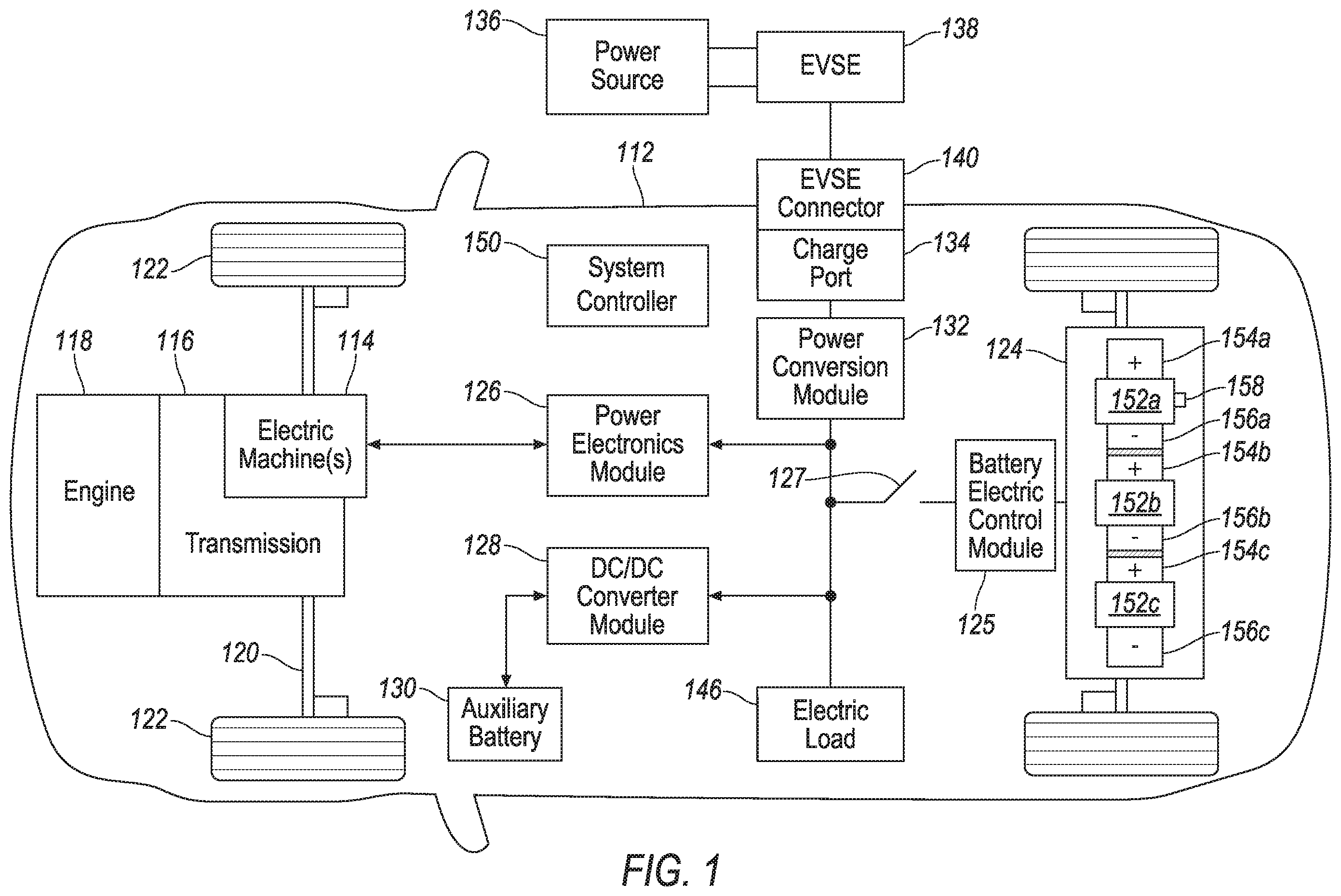 Patent US12139042 Figure 1 – Vehicle control based on battery temperature estimation