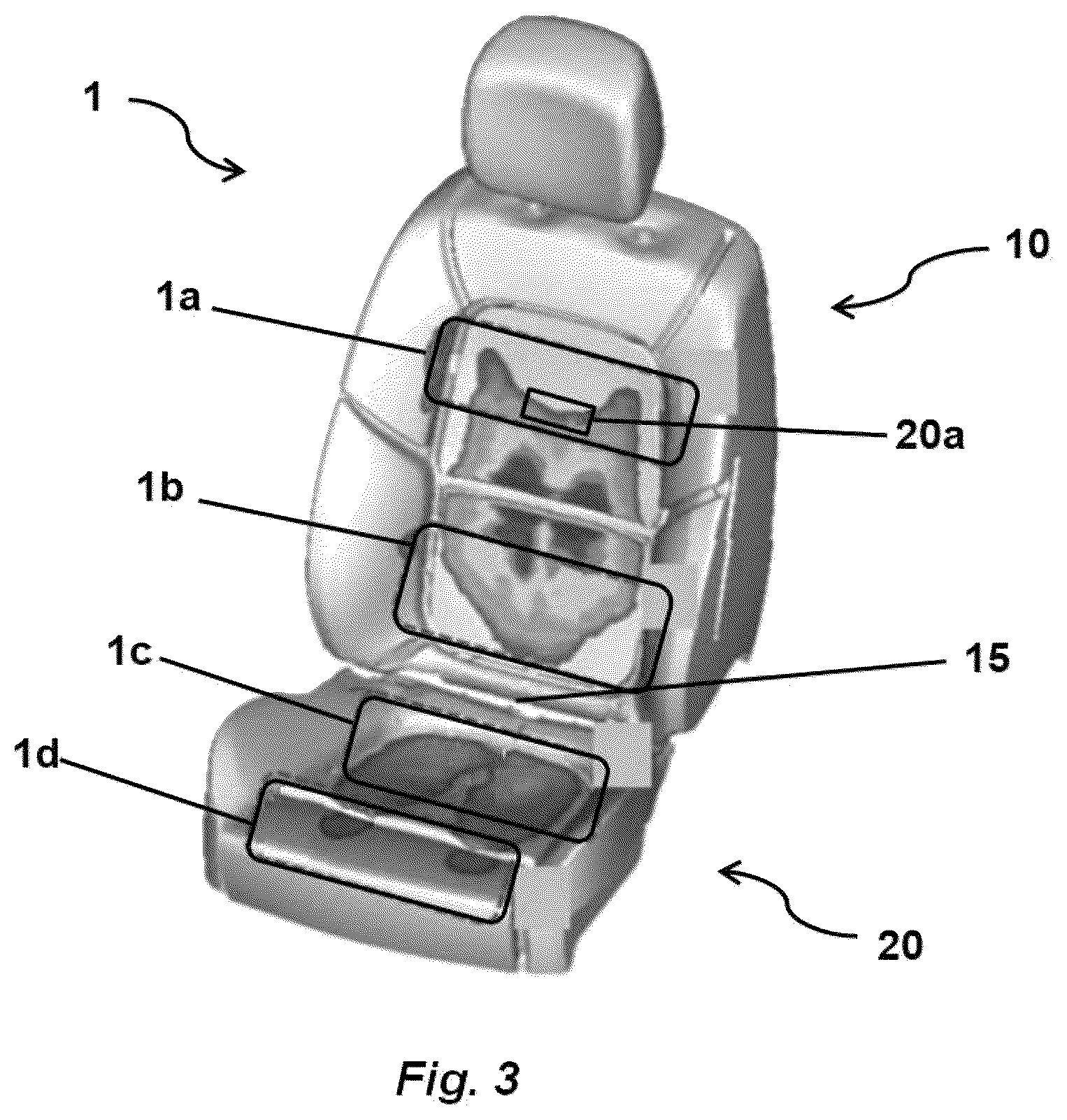Patent US12139046 Figure 2 – Vehicle seat with monitoring system