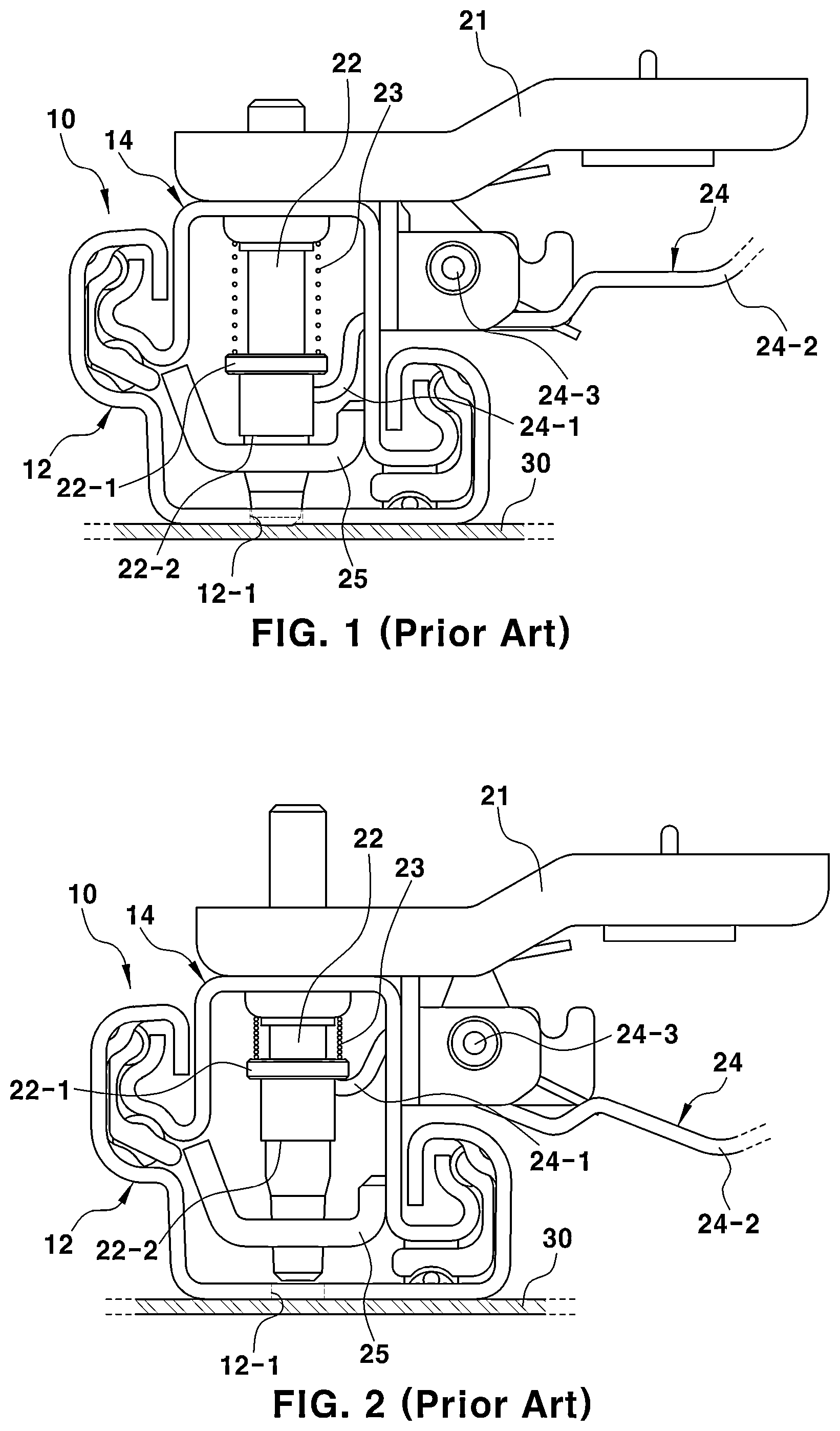 Patent US12139049 Figure 1 – Seat rail locking device for vehicle
