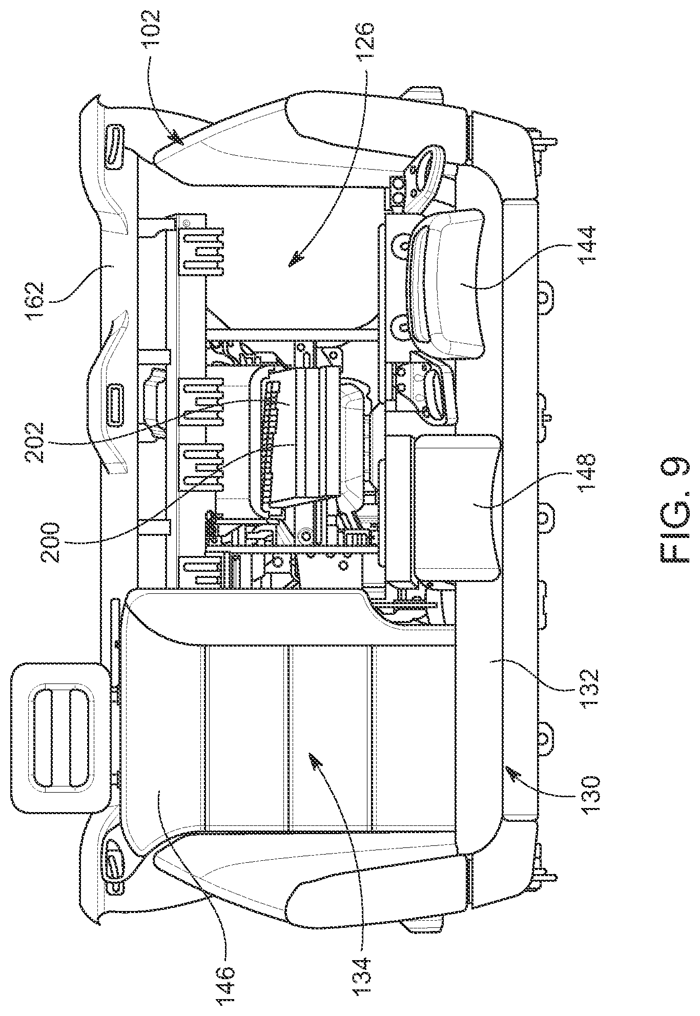 Patent US12139051 Figure 9 – Rear seat assembly for a vehicle