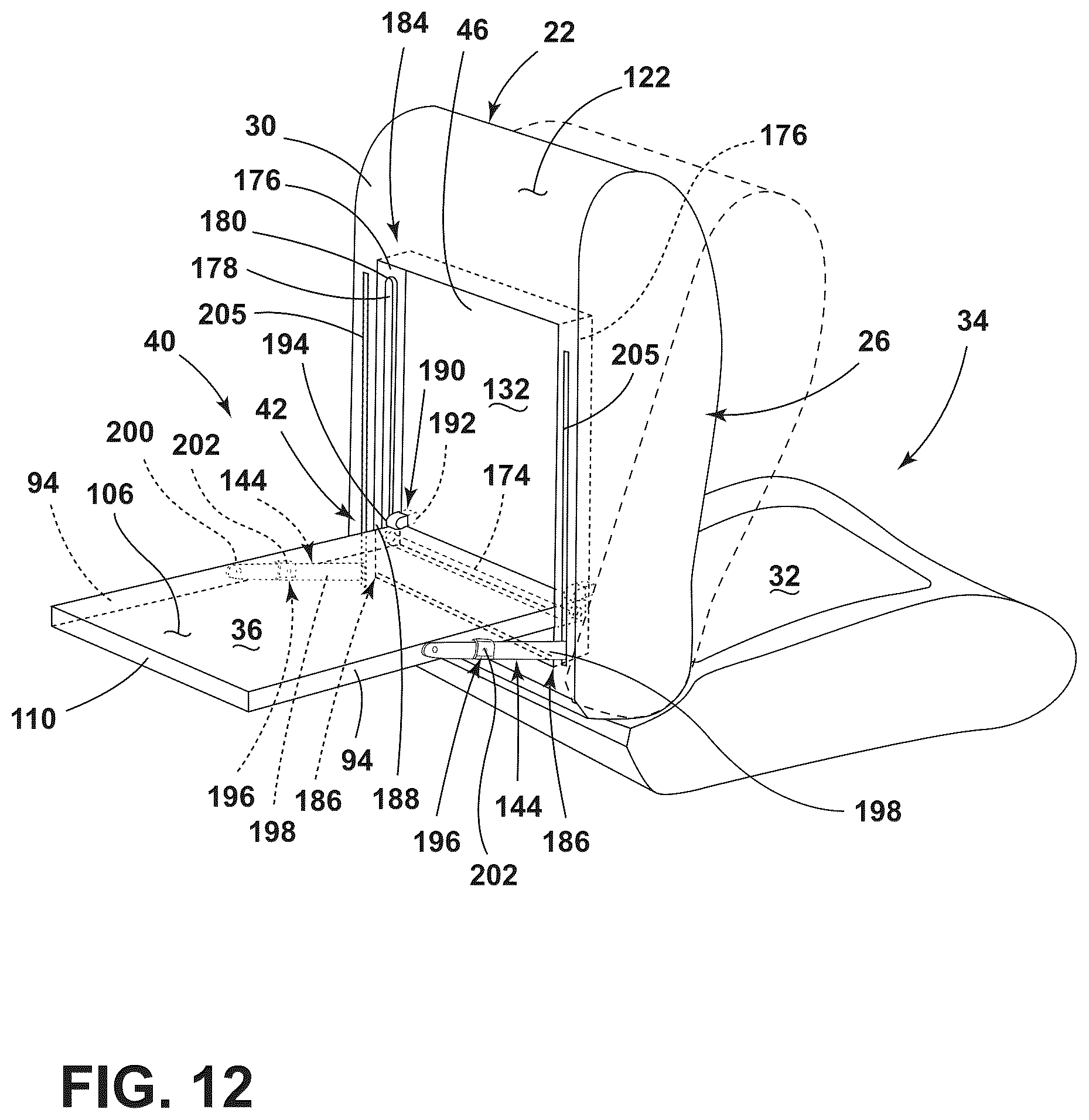 Patent US12139052 Figure 12 – Seating solutions for a stationary vehicle