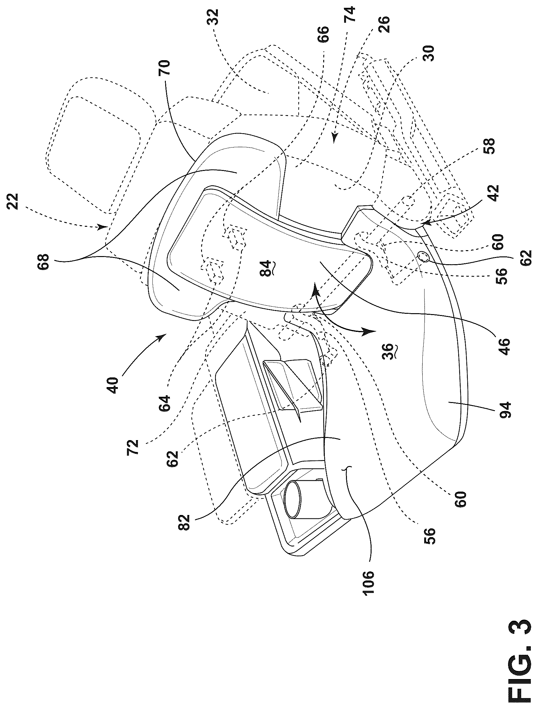 Patent US12139053 Figure 3 – Seating solutions for a stationary vehicle