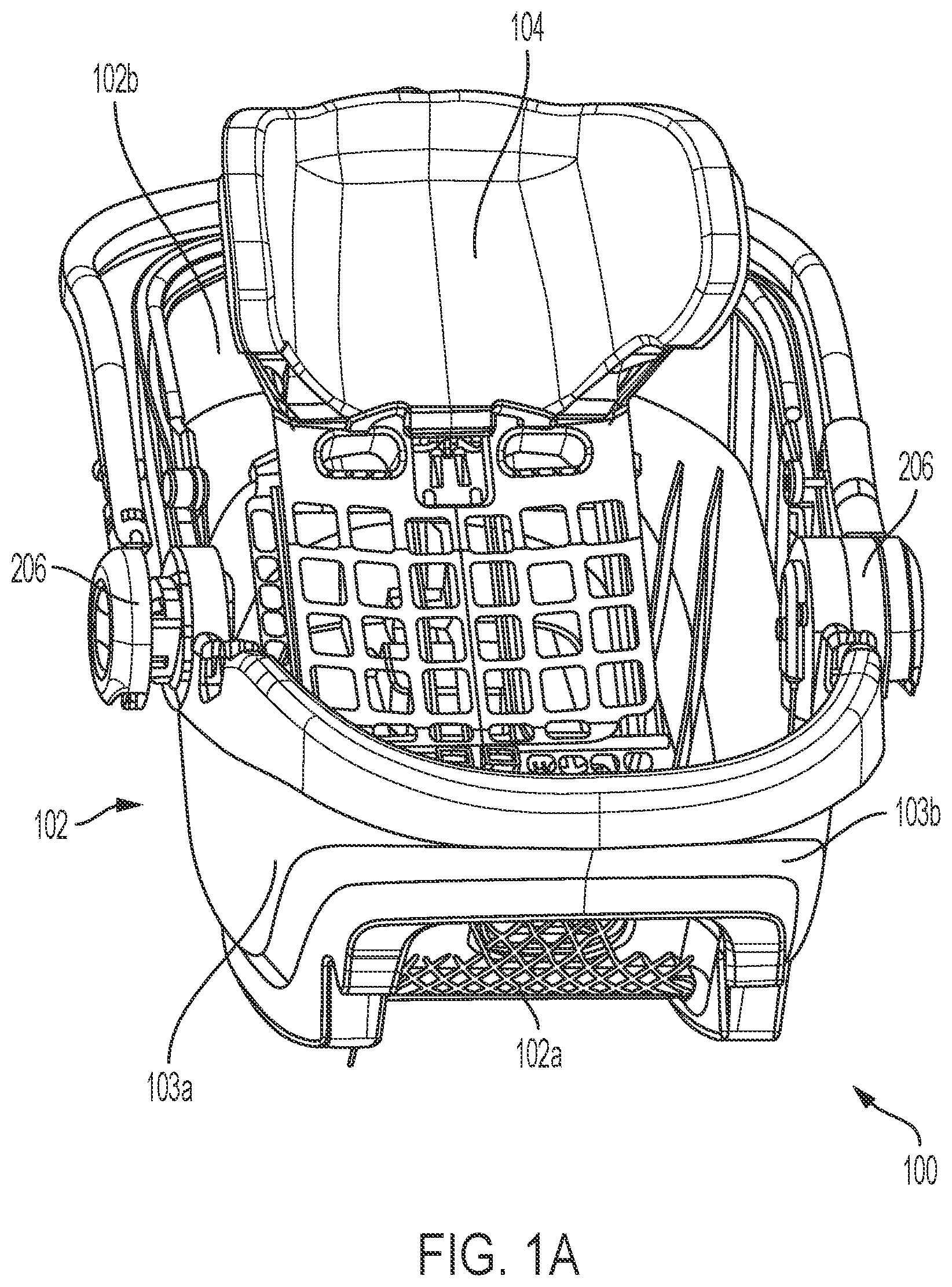 Patent US12139054 Figure 1 – Car seat dual connection mechanism