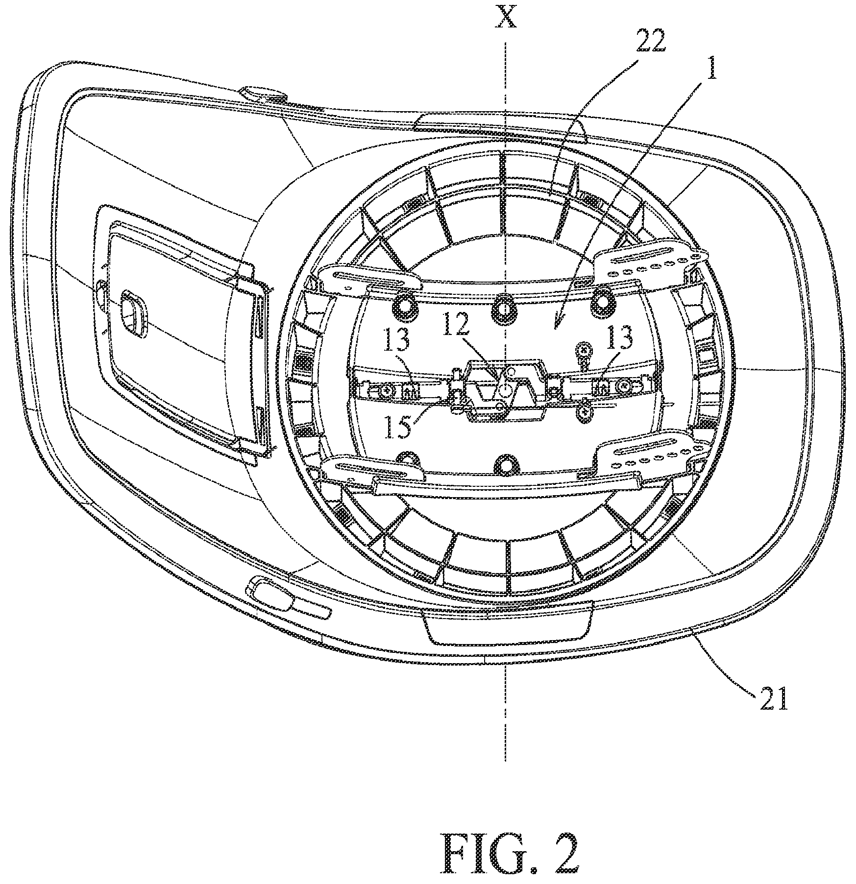 Patent US12139055 Figure 2 – Child restraint spin lock and a safety seat having the same