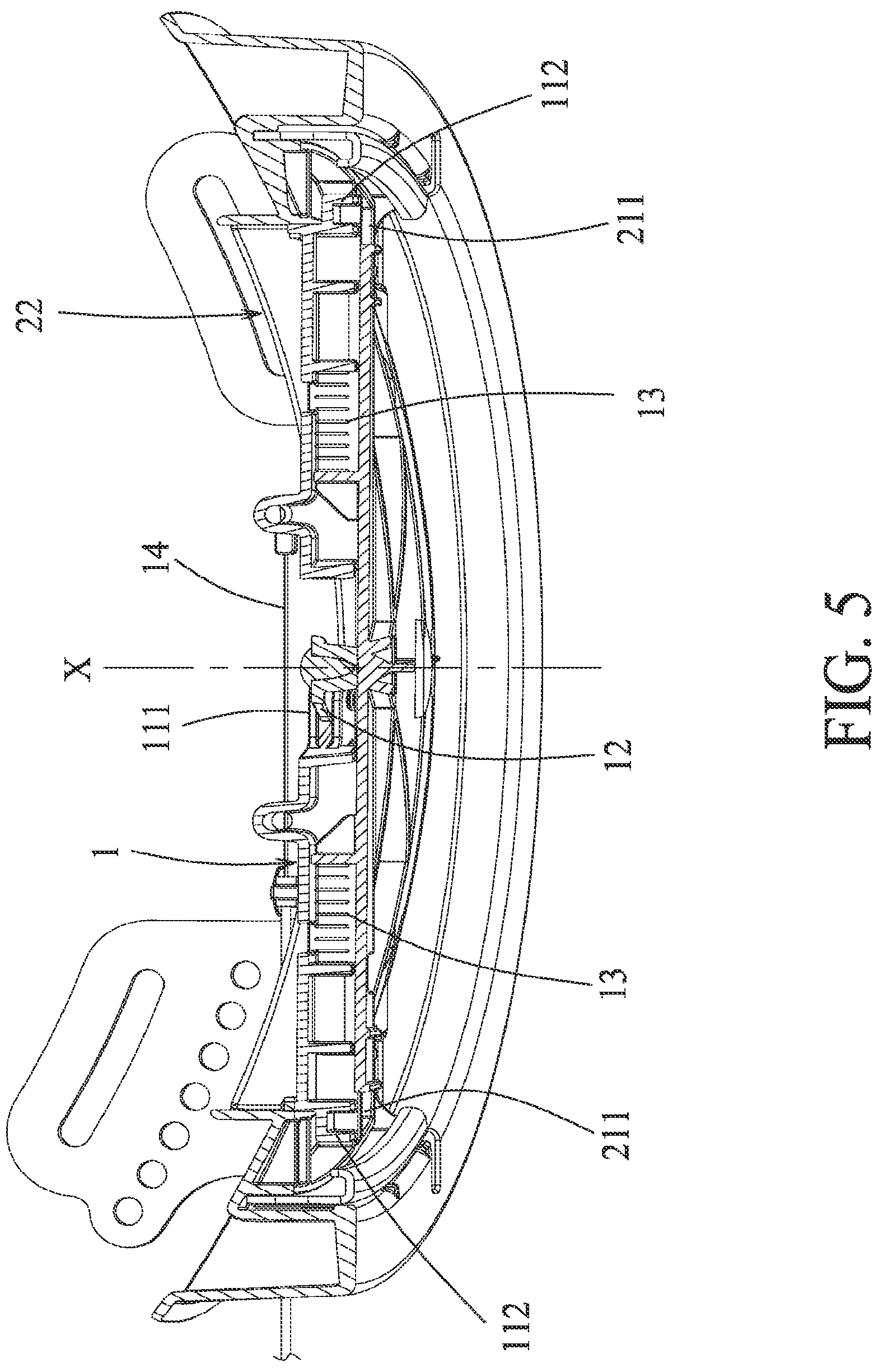 Patent US12139055 Figure 5 – Child restraint spin lock and a safety seat having the same