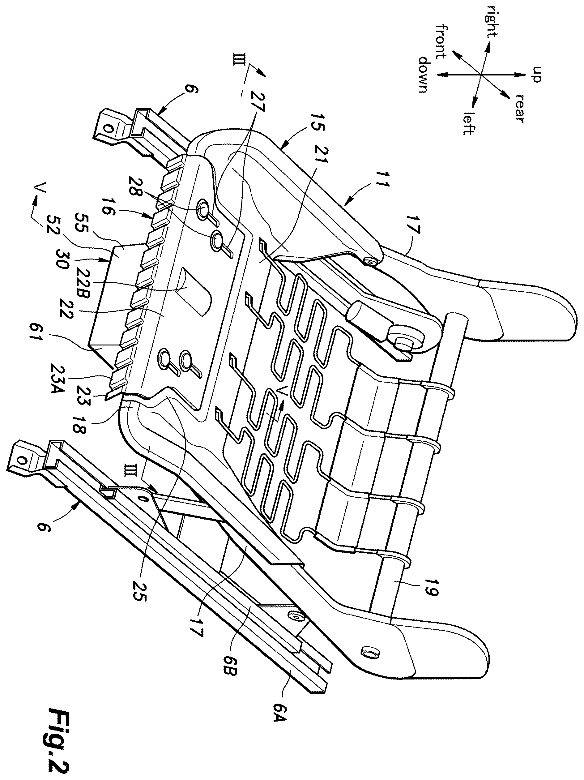 Patent US12139058 Figure 2 – Vehicle seat
