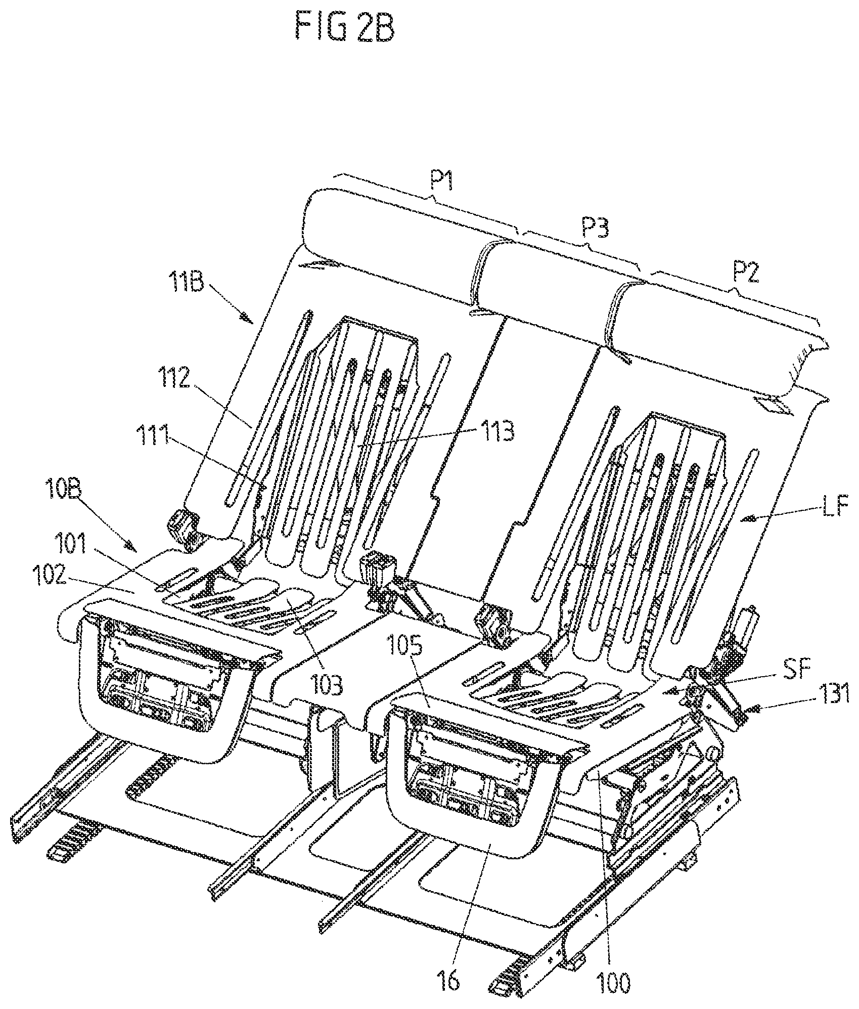 Patent US12139059 Figure 3 – Morphing bench seat