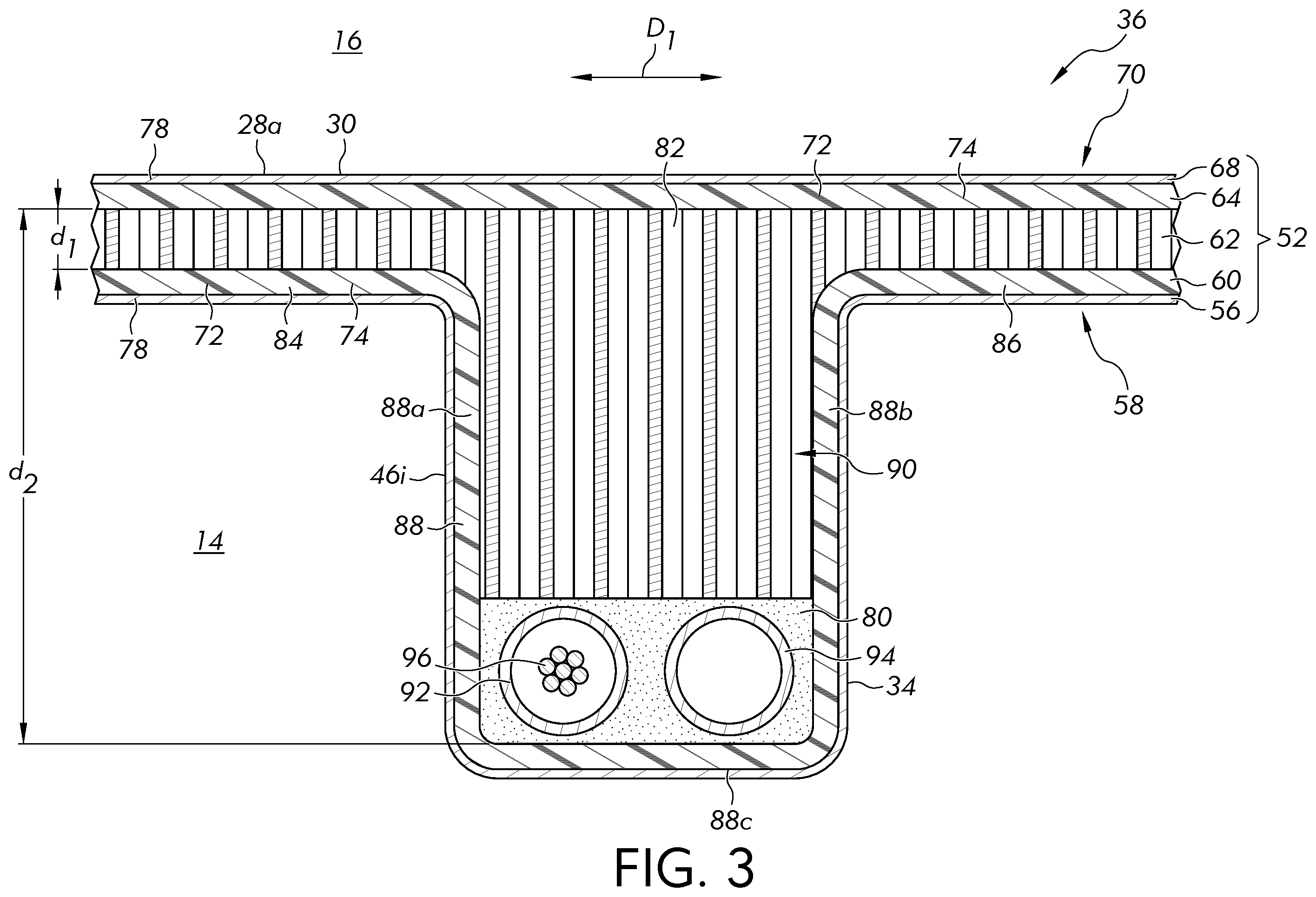 Patent US12139060 Figure 3 – Integrally molded recreational vehicle body