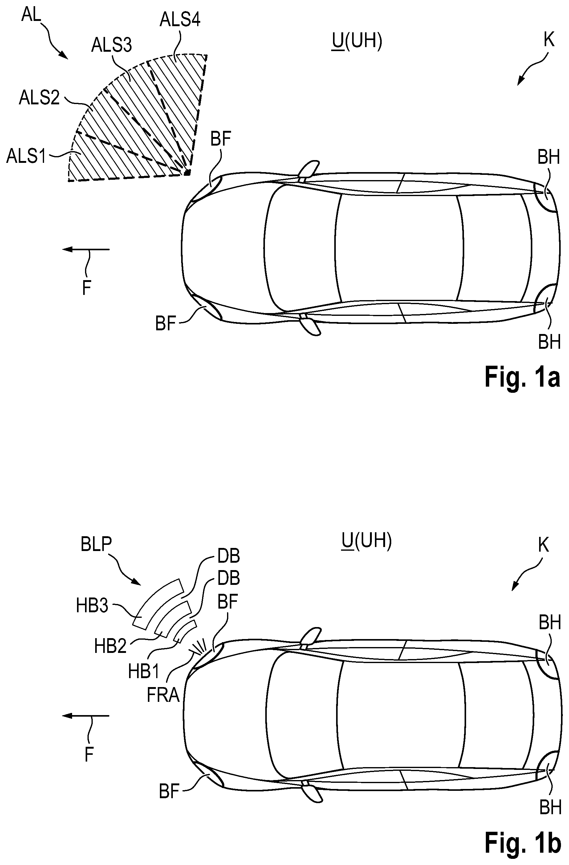 Patent US12139068 Figure 1 – Method for generating the light function of a direction indicator in a motor vehicle and motor vehicle for carrying out the method