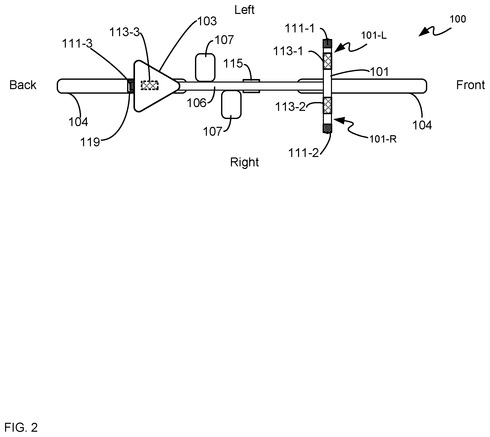Patent US12139075 Figure 2 – Vehicle with a protective warning system