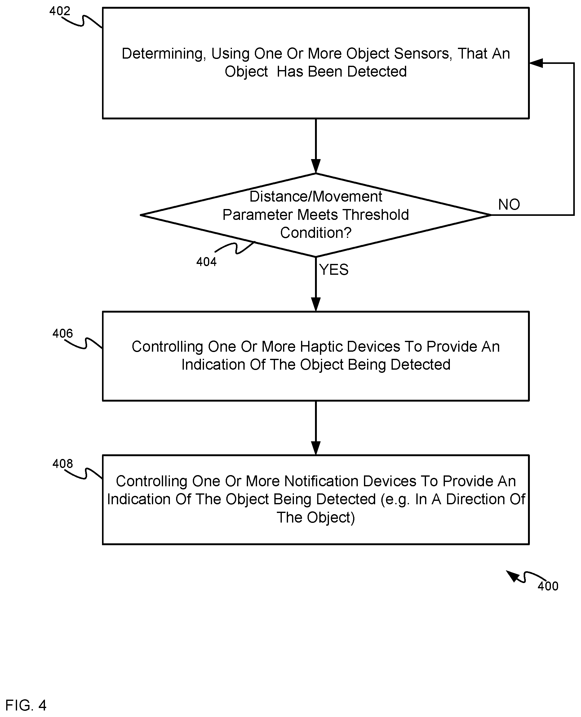 Patent US12139075 Figure 4 – Vehicle with a protective warning system
