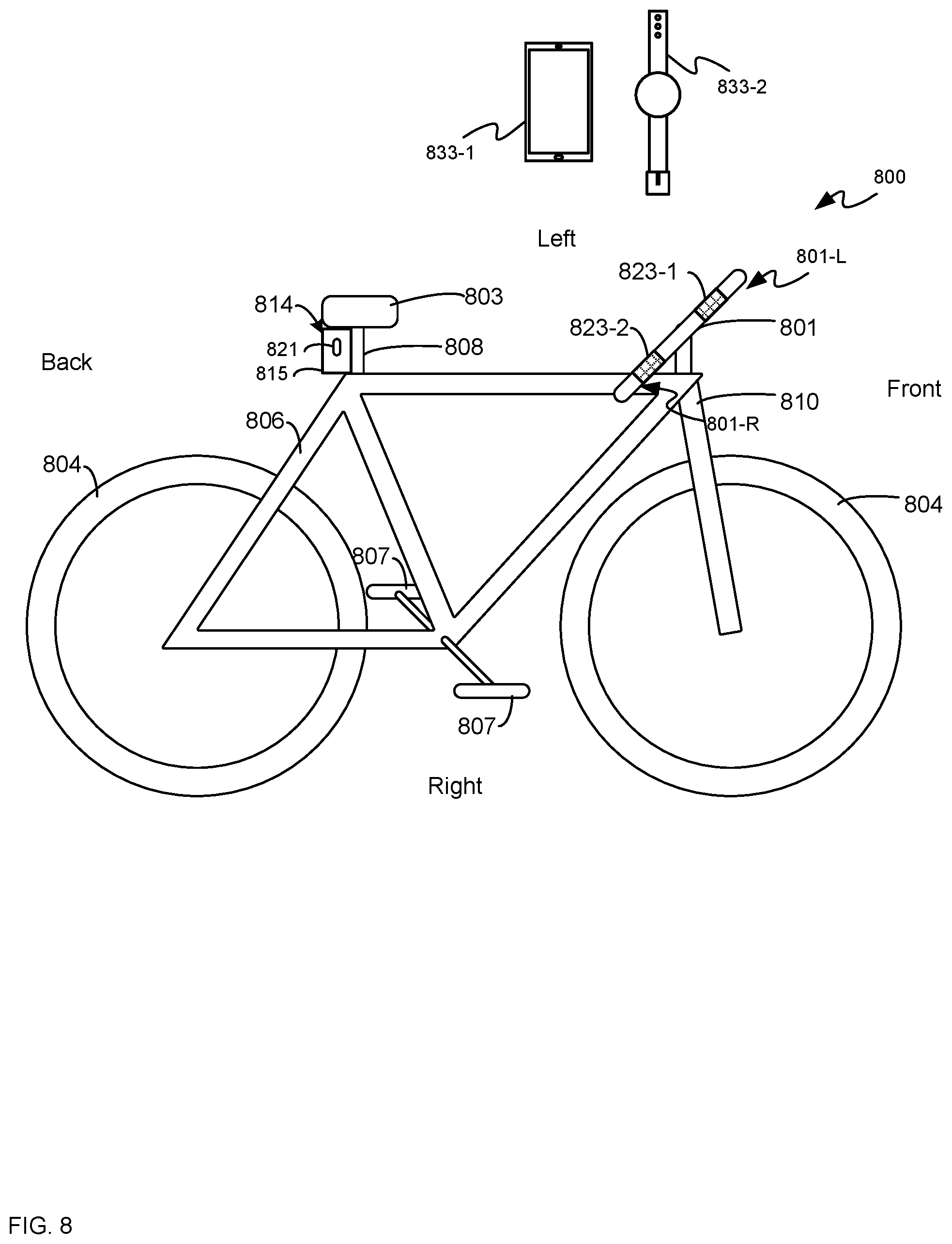 Patent US12139075 Figure 8 – Vehicle with a protective warning system