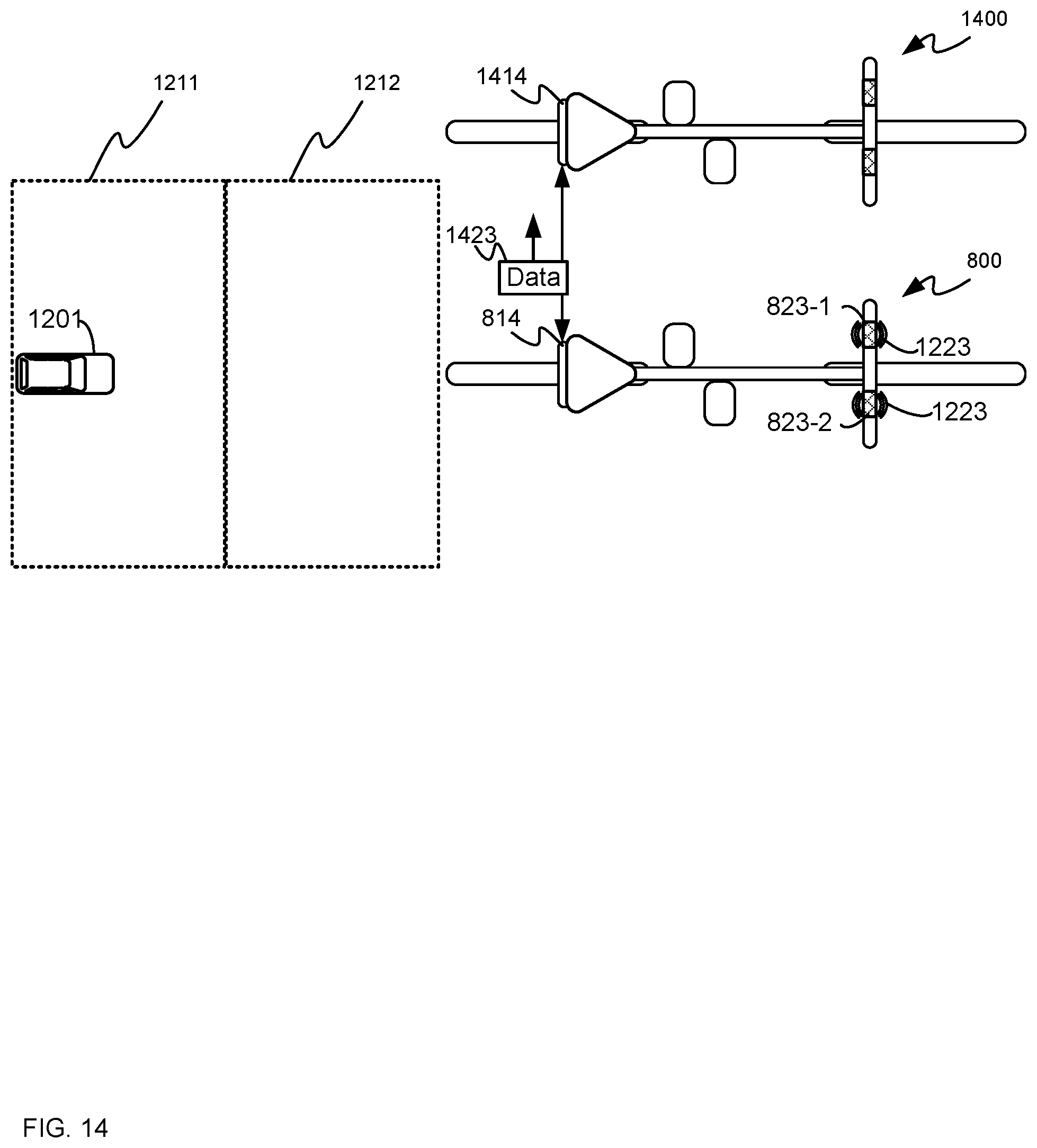 Patent US12139075 Figure 14 – Vehicle with a protective warning system