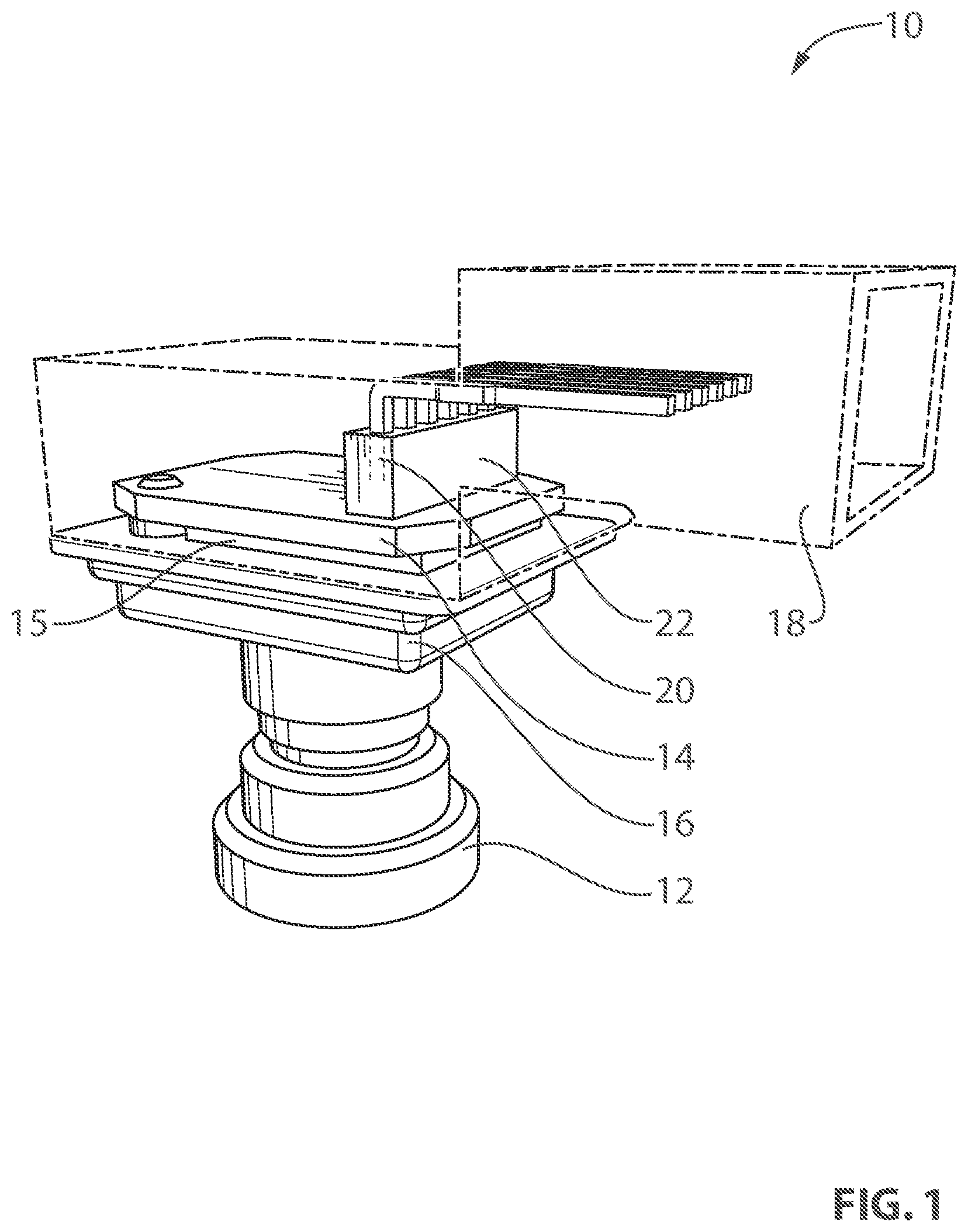 Patent US12139076 Figure 1 – Vehicular camera with electrical connector