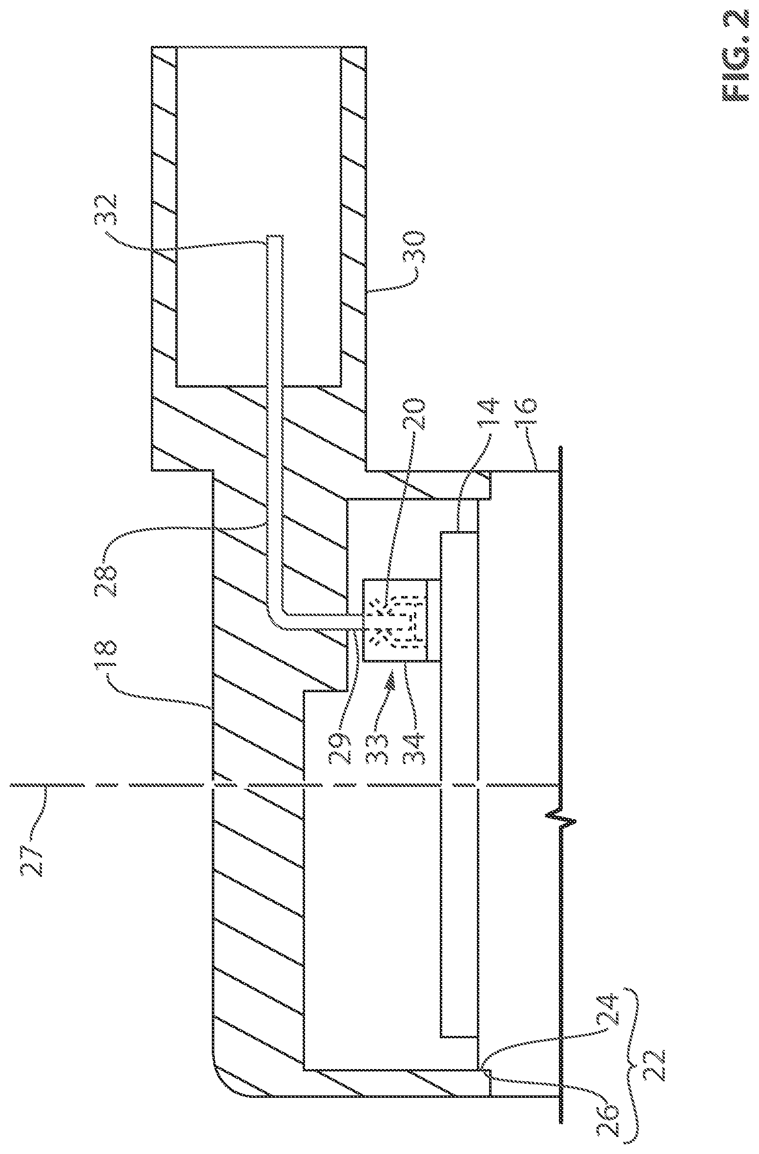 Patent US12139076 Figure 2 – Vehicular camera with electrical connector