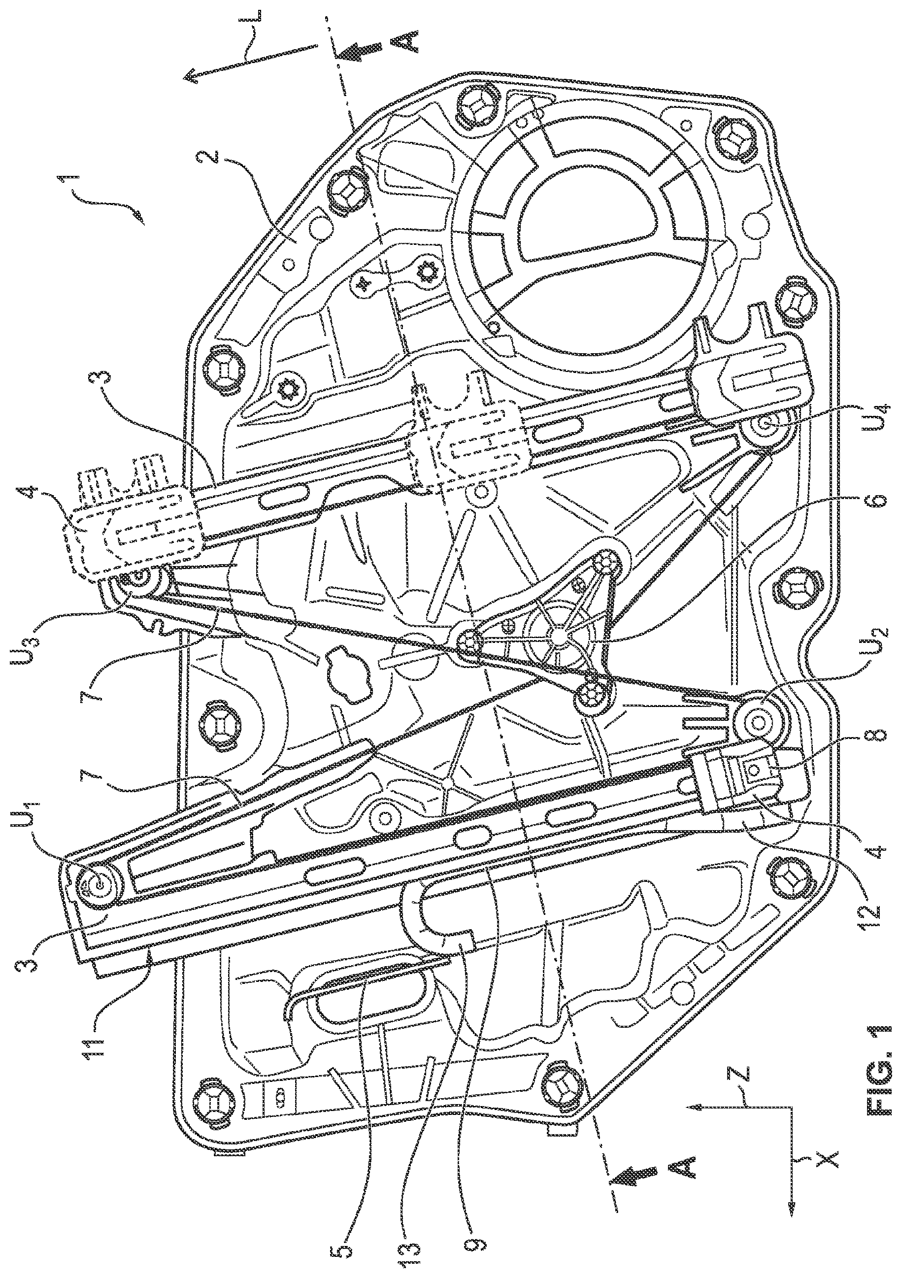 Patent US12139081 — Assembly of an adjustment device of a motor vehicle and window opener having the assembly — Figure 1