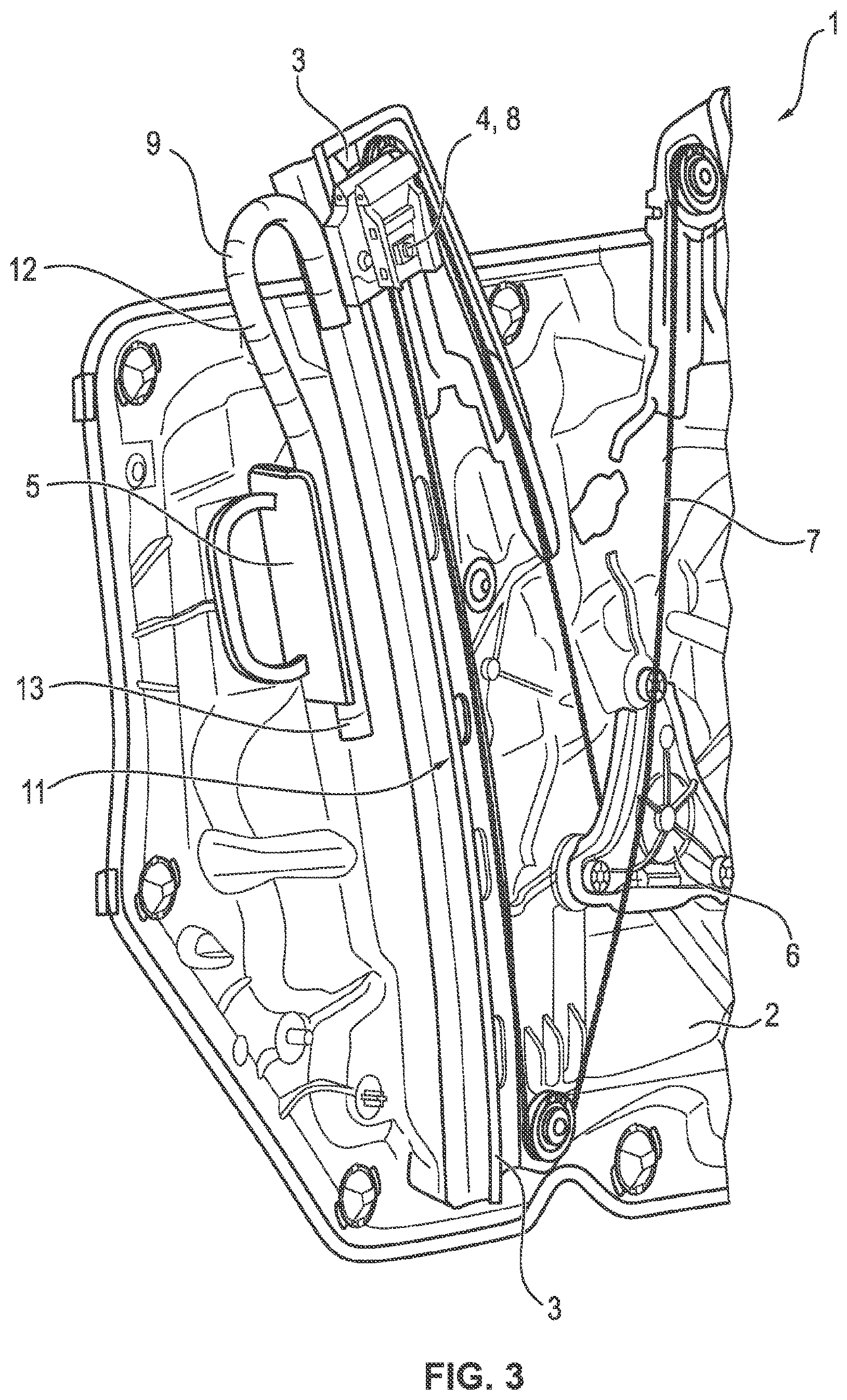 Patent US12139081 Figure 3 – Assembly of an adjustment device of a motor vehicle and window opener having the assembly