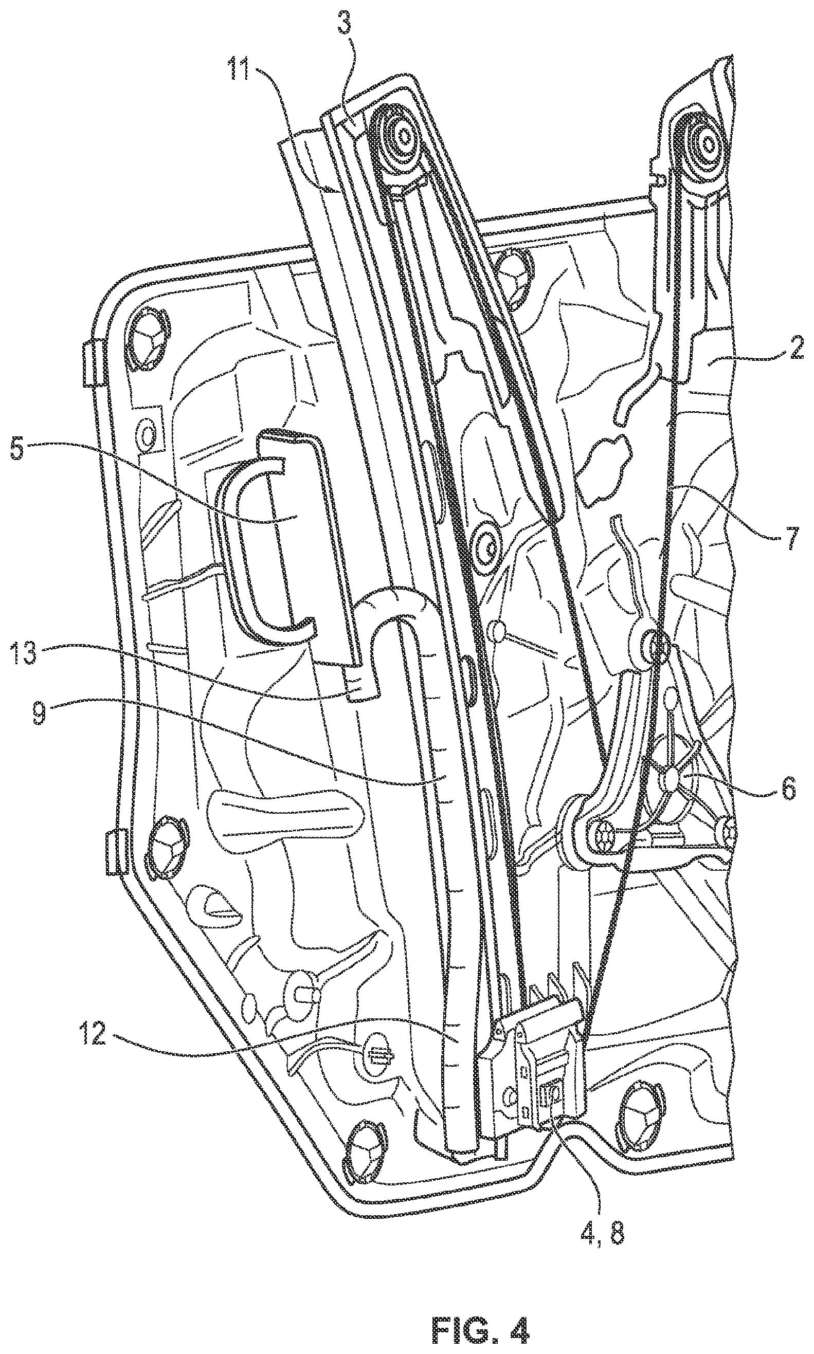 Patent US12139081 Figure 4 – Assembly of an adjustment device of a motor vehicle and window opener having the assembly