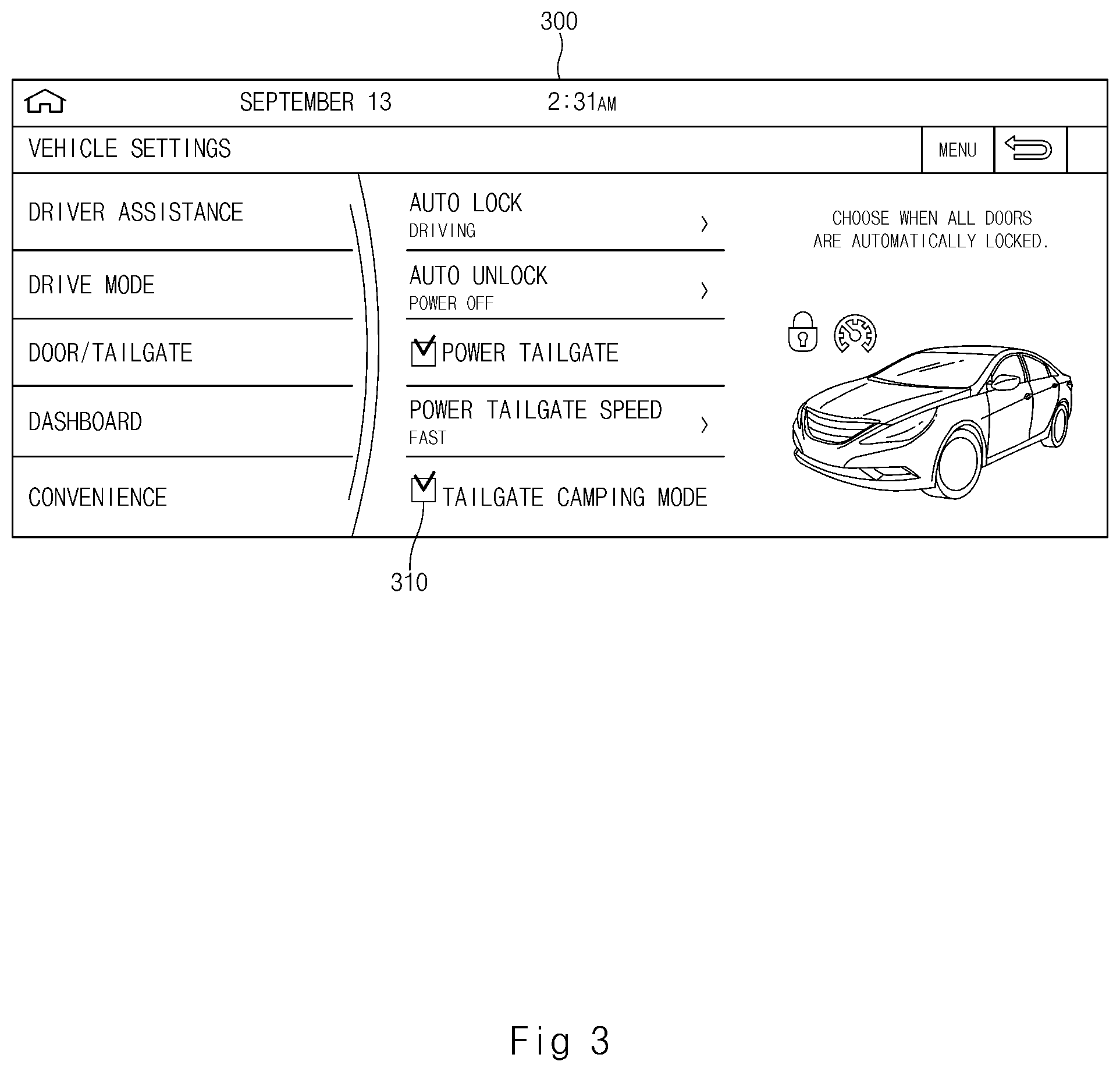 Patent US12139083 Figure 3 – Vehicle power management apparatus and method thereof