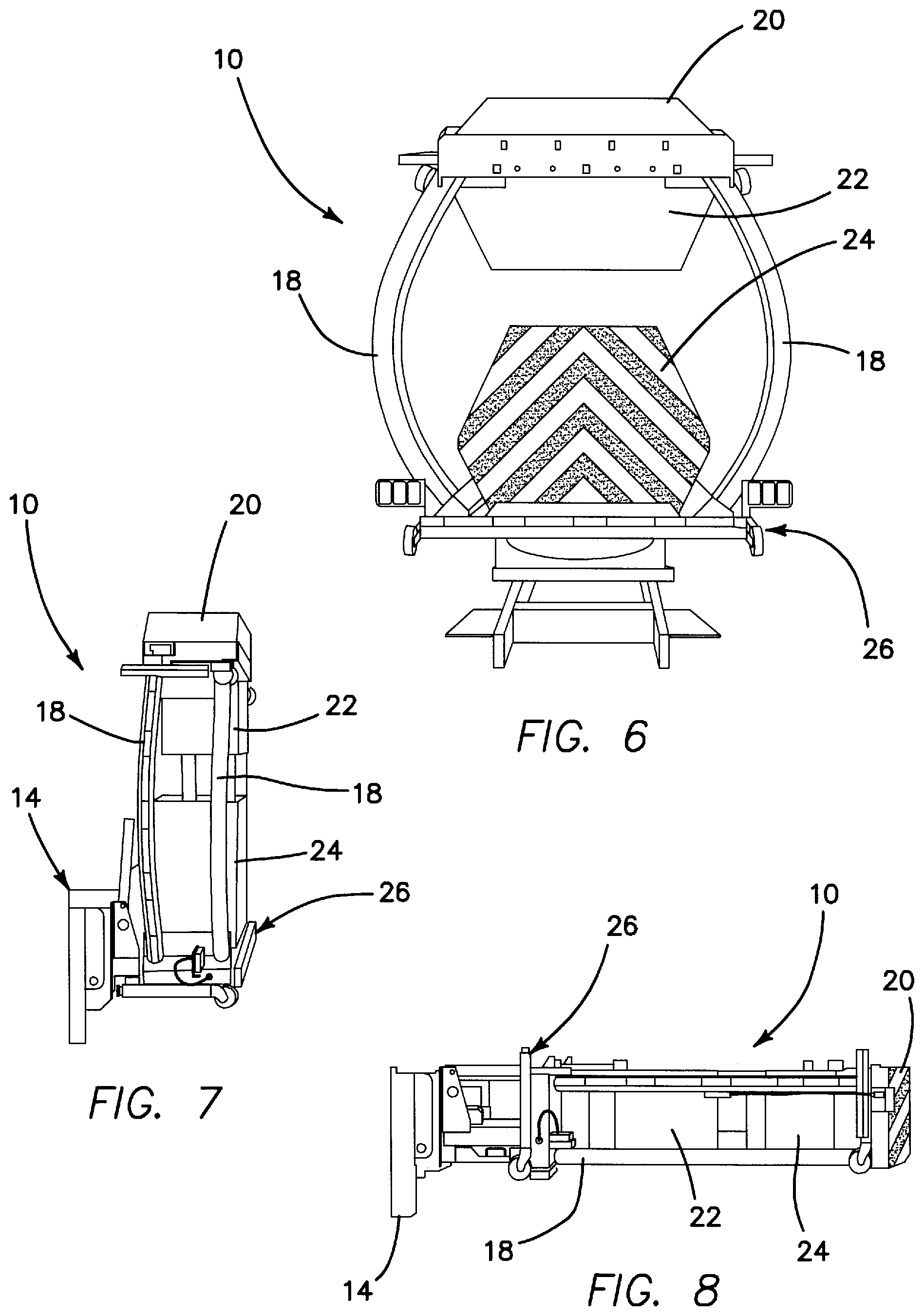 Patent US12139084 Figure 3 – Vehicle-mounted crash attenuator