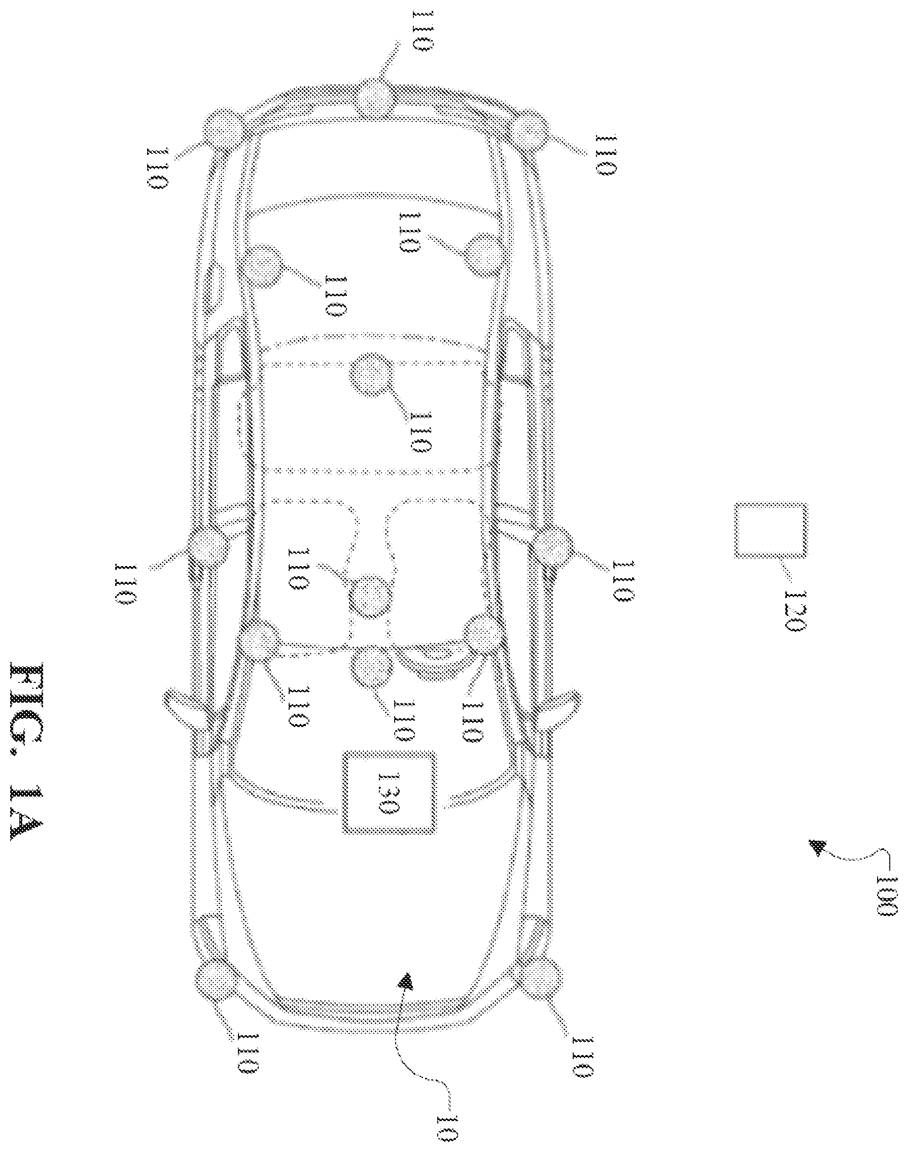 Patent US12139087 Figure 1 – Methods and systems for estimating vital signs of vehicle occupants using ultra wideband
