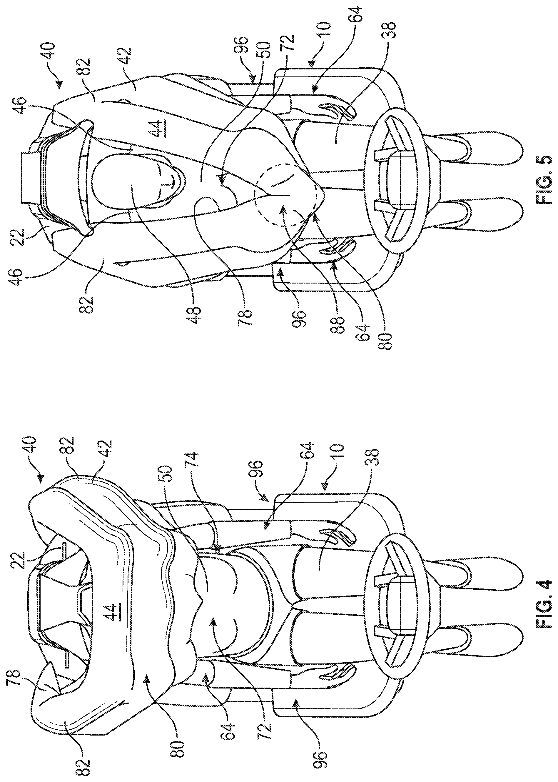 Patent US12139091 Figure 4 – Airbag restraint system for a seat in a vehicle