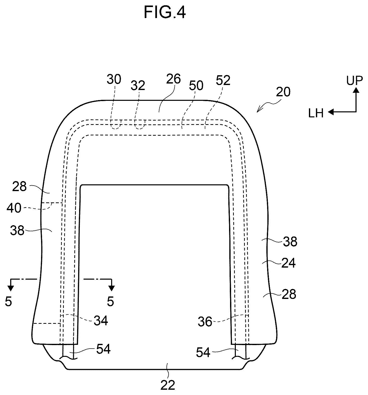 Patent US12139092 Figure 4 – Seat back of vehicle seat