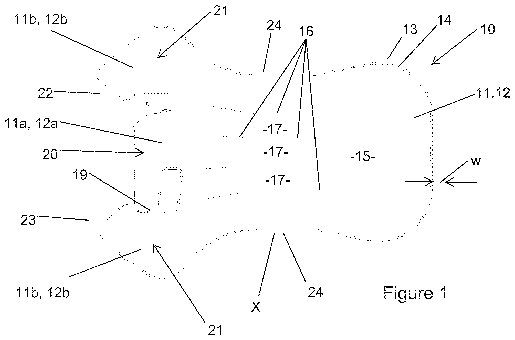 Patent US12139093 — Inflatable airbag — Figure 1