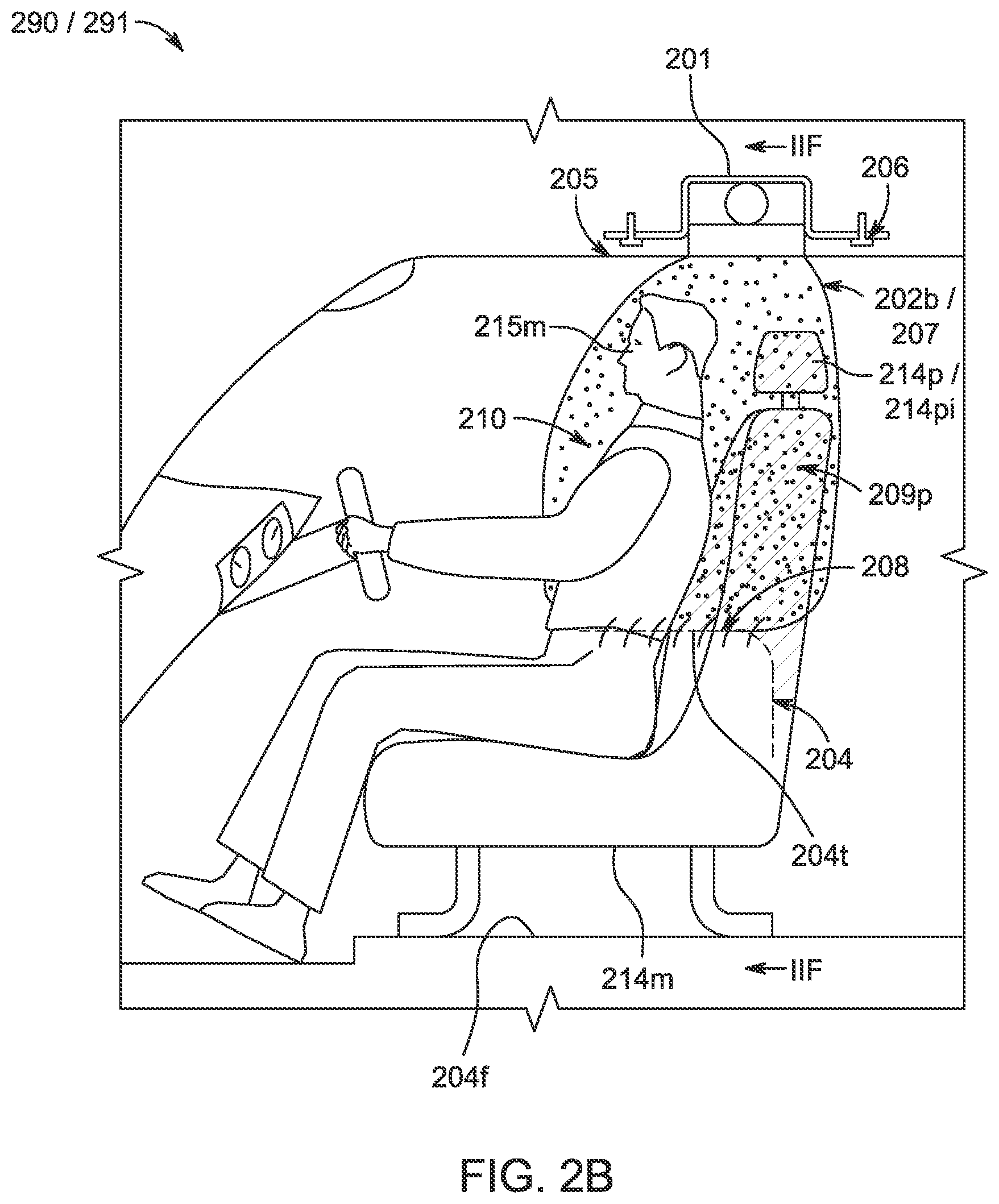 Patent US12139094 Figure 7 – Front center airbags