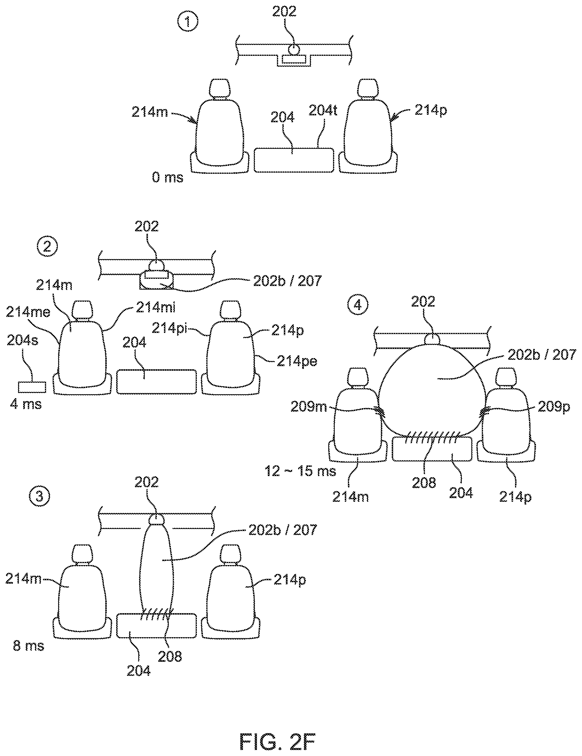 Patent US12139094 Figure 11 – Front center airbags