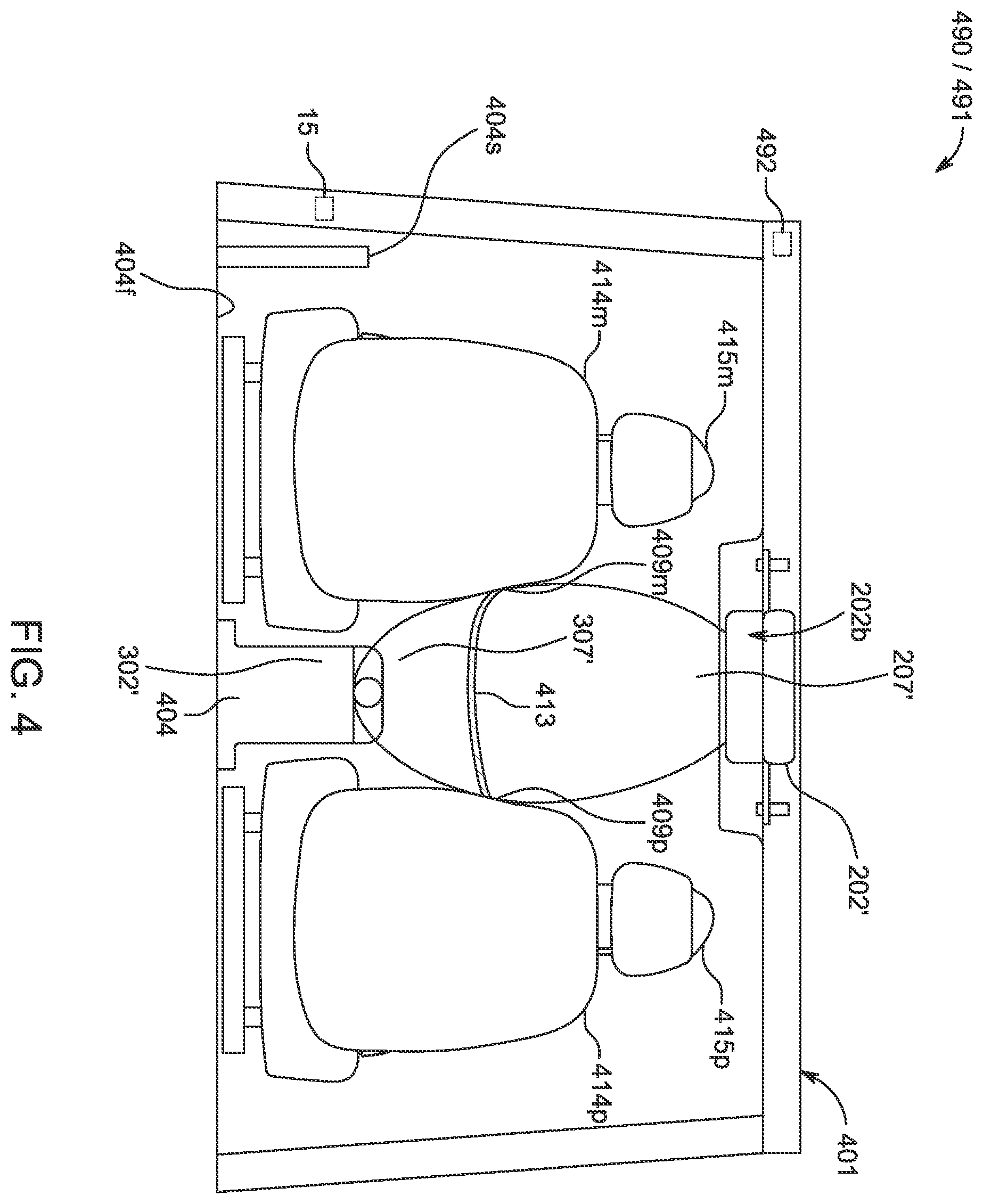 Patent US12139094 Figure 13 – Front center airbags