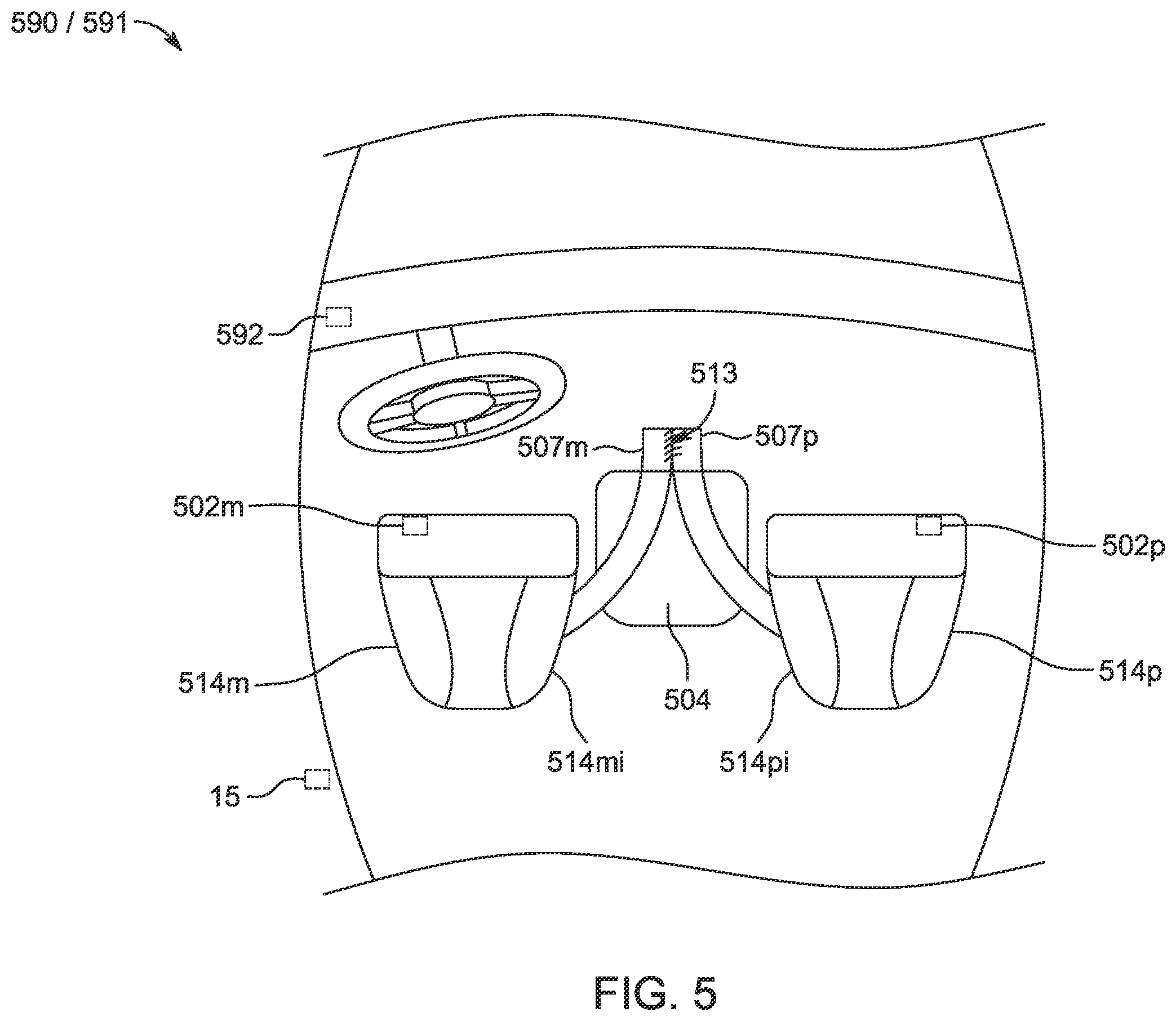 Patent US12139094 Figure 14 – Front center airbags