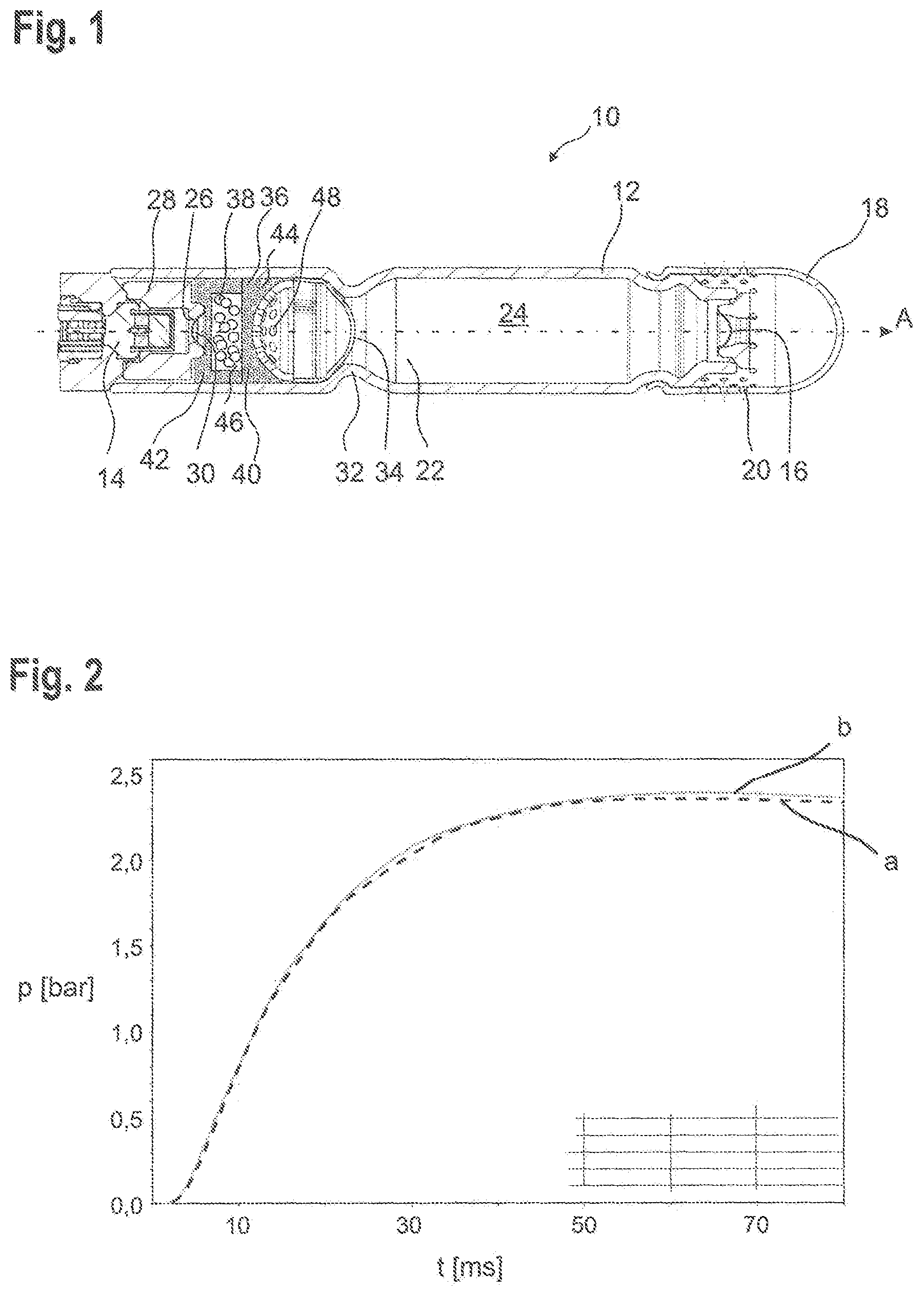 Patent US12139095 Figure 1 – Gas generator