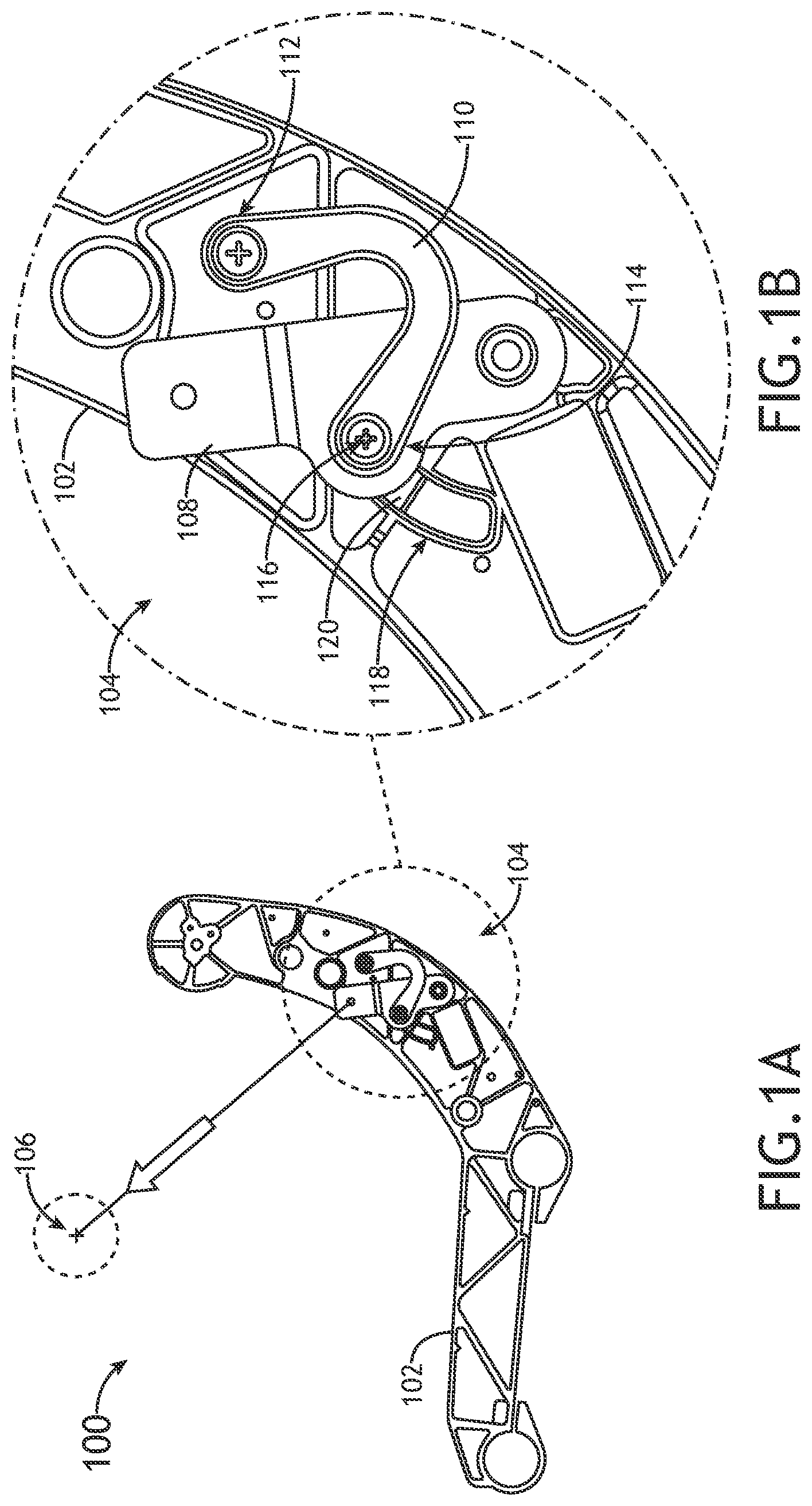 Patent US12139096 Figure 1 – Rotary lap belt shackle assembly