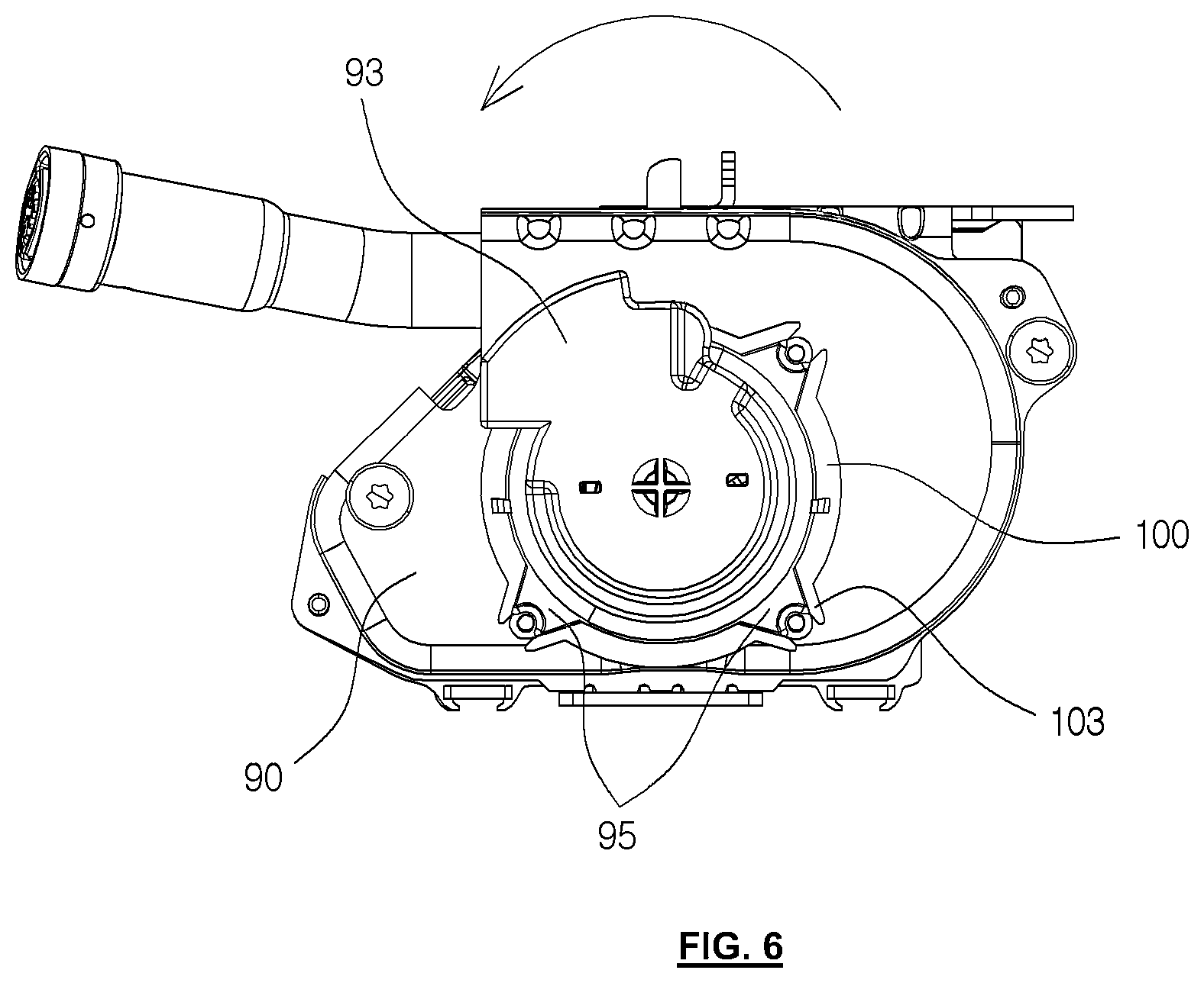 Patent US12139097 Figure 6 – Seat belt retractor having vehicle sensor