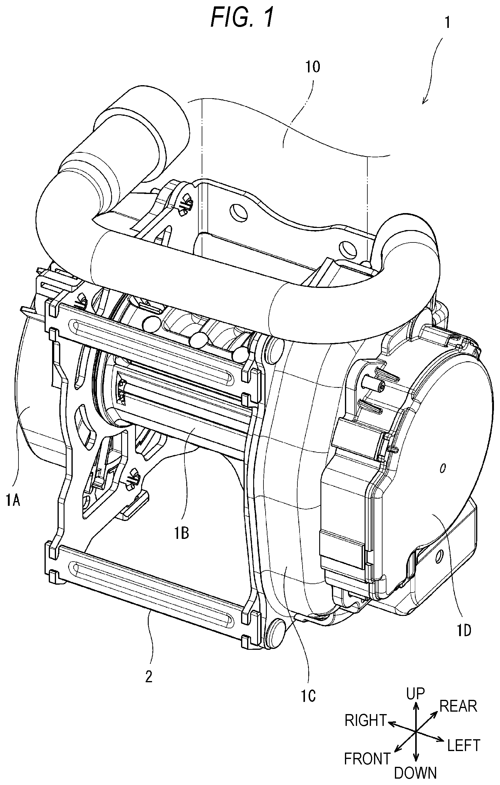 Patent US12139099 Figure 1 – Seat belt retractor