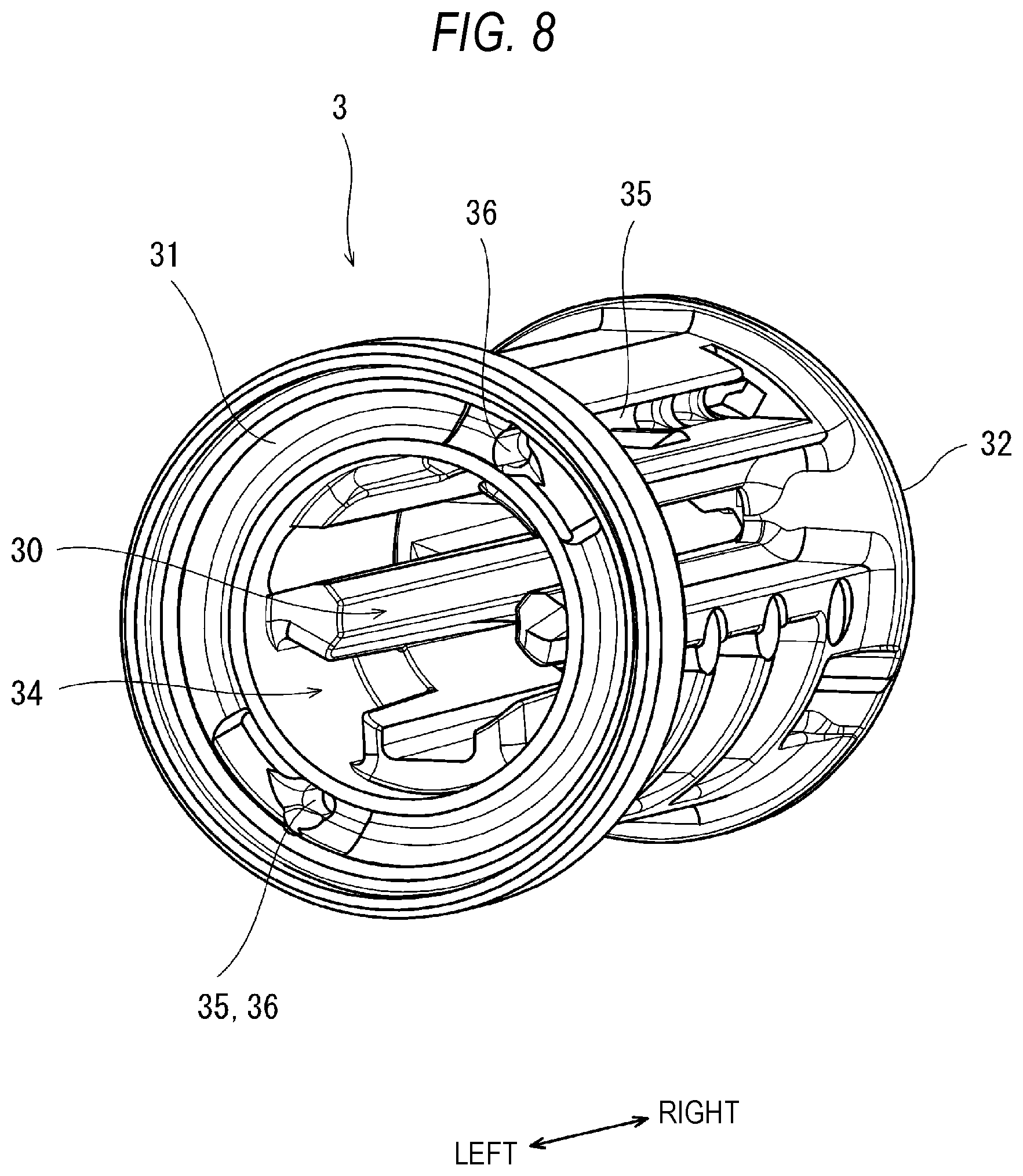 Patent US12139099 Figure 8 – Seat belt retractor